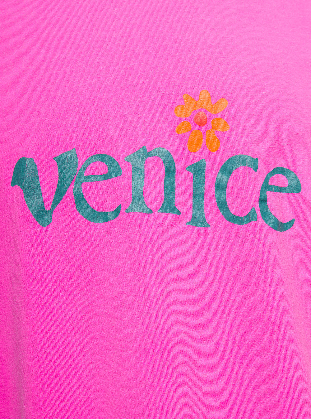 Shop Erl Unisex Venice T-shirt Knit In Fuxia