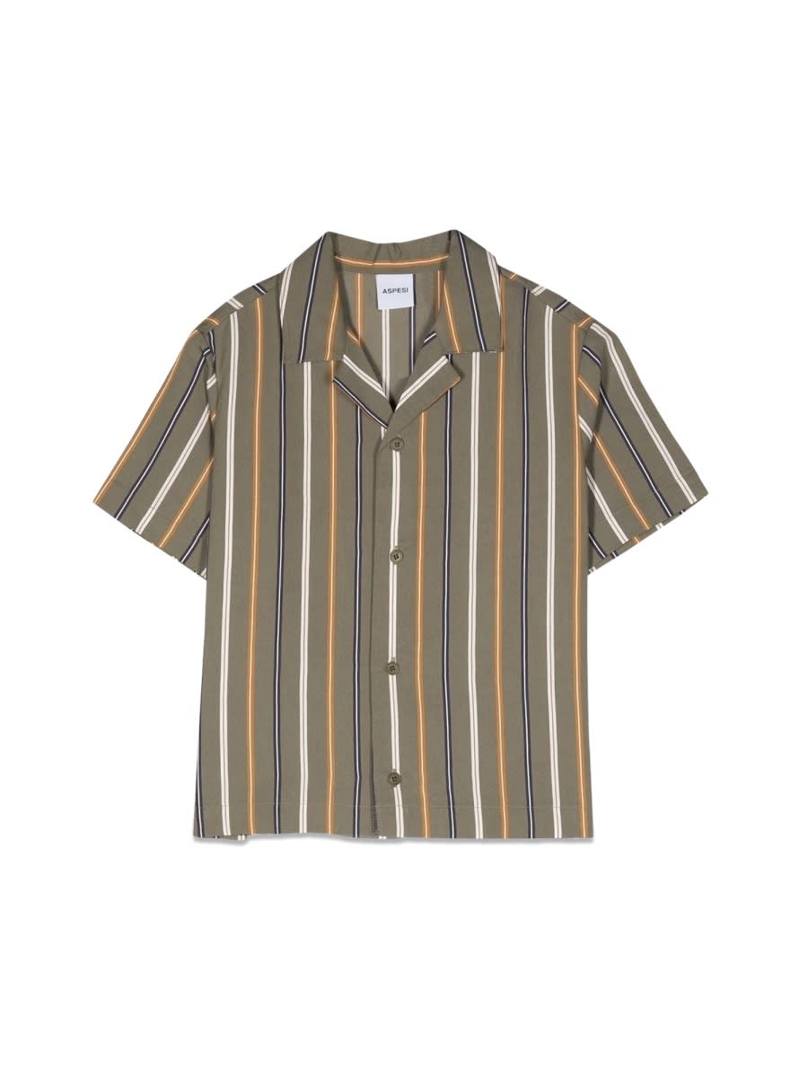 Aspesi Short Sleeve Shirt In Green