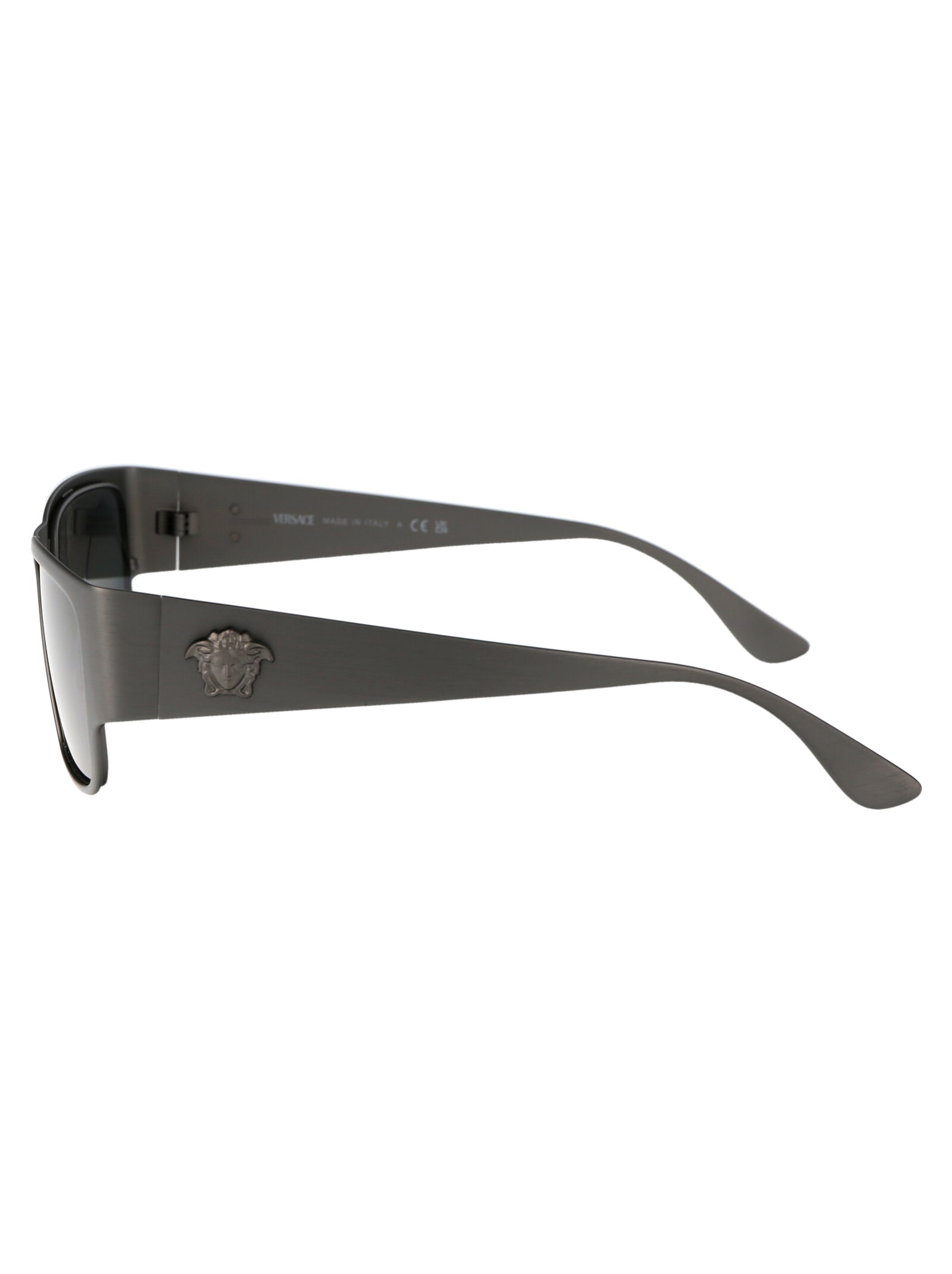 Shop Versace 0ve2262 Sunglasses In 126287 Gunmetal