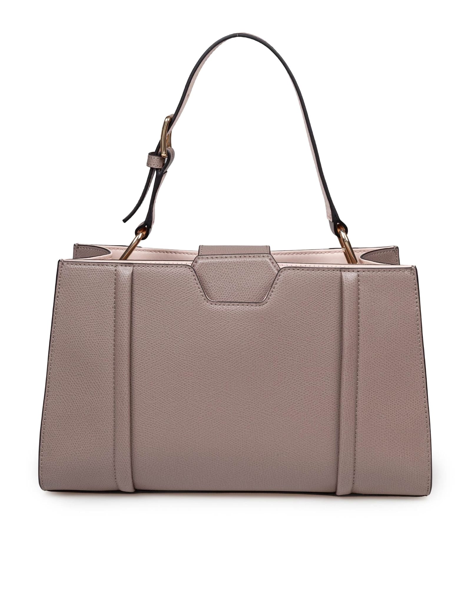 Furla Riva M Tote Leather Handbag Color Stucco Gray