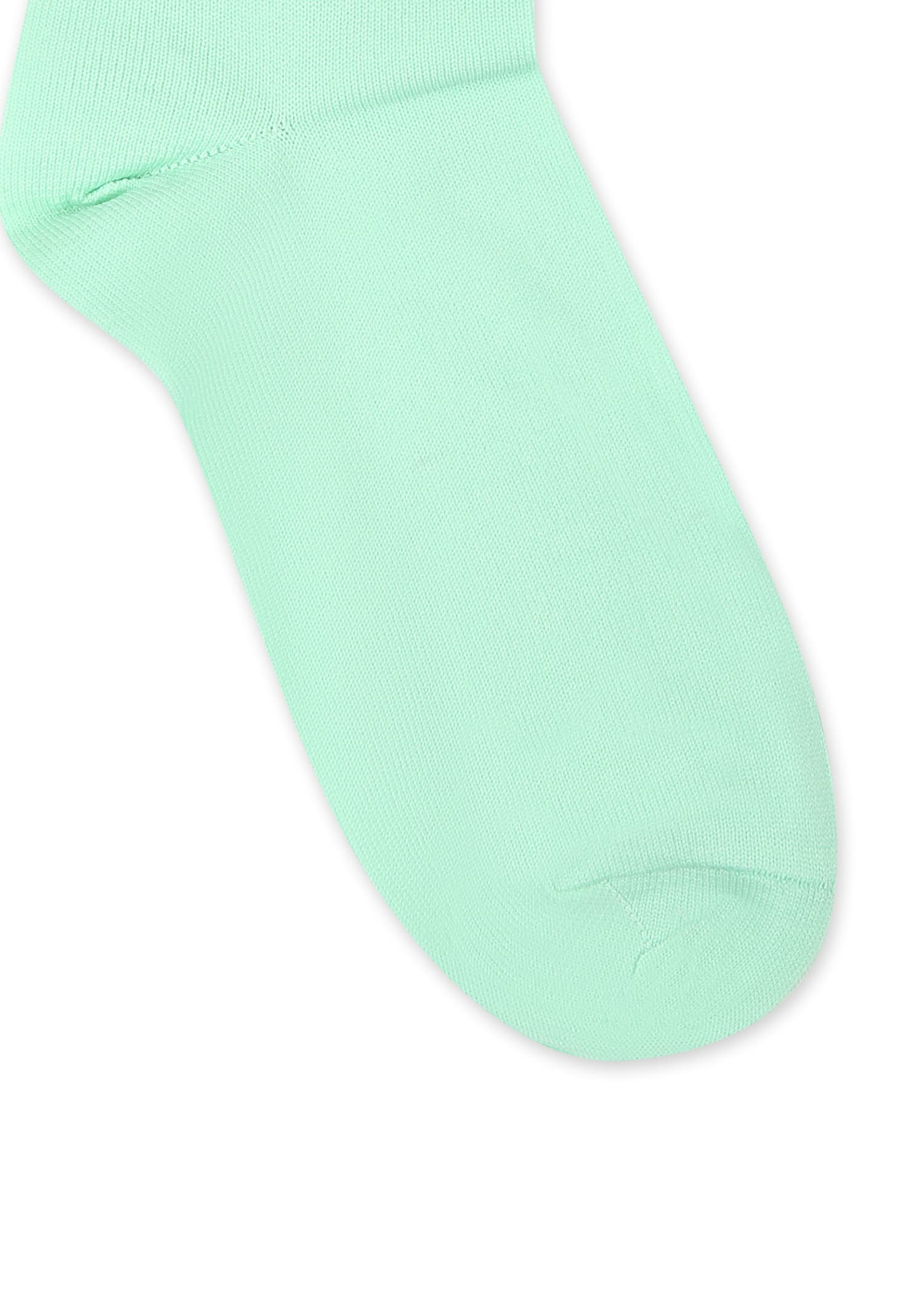 Marni Green Socks For Girl With Logo In Green