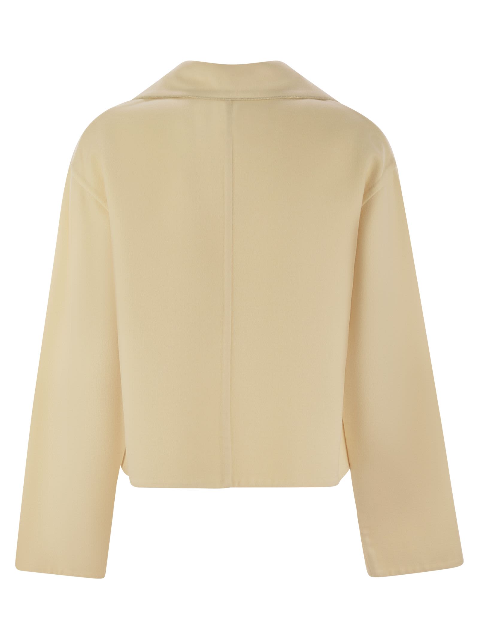 Fabiana Filippi Double Wool Jacket In Vanilla