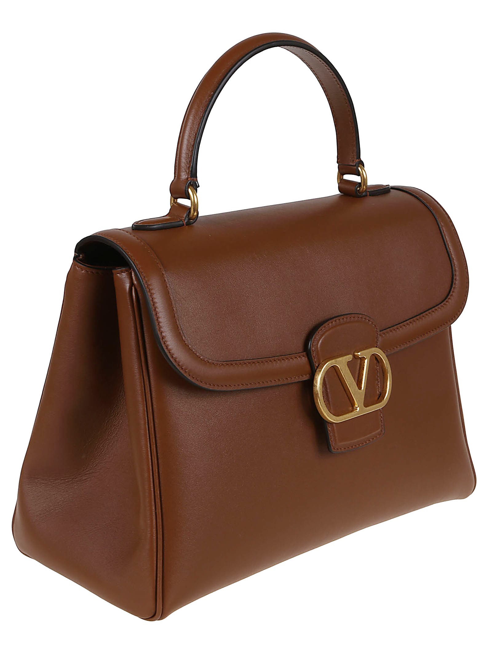 Valentino Garavani 9to5 Leather Handbag In Brown