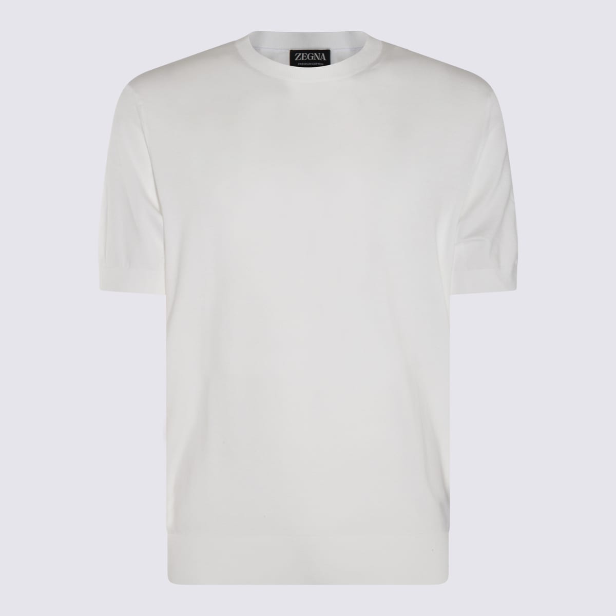 Shop Zegna White Cotton T-shirt