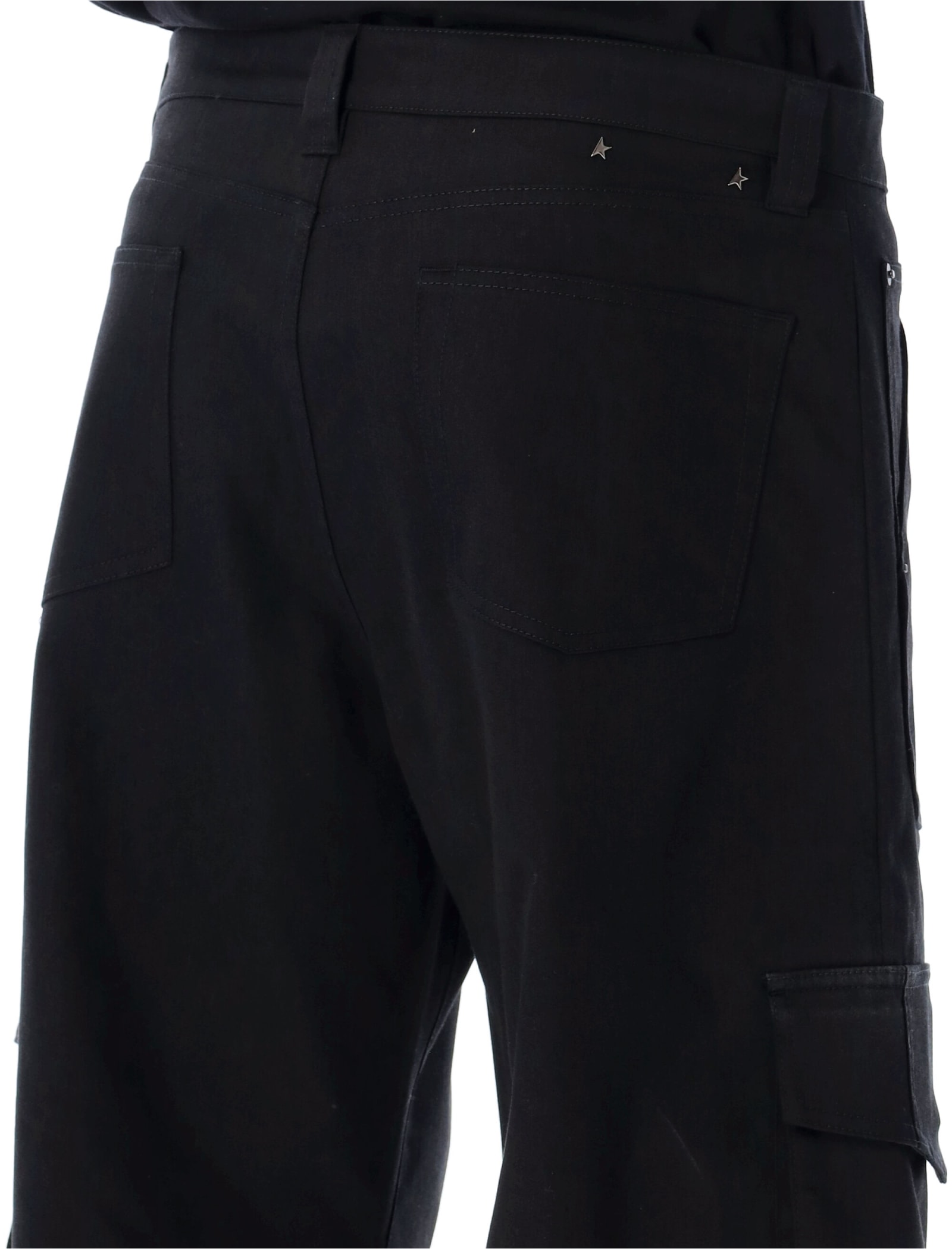 Shop Golden Goose Cargo Pants In Blacl