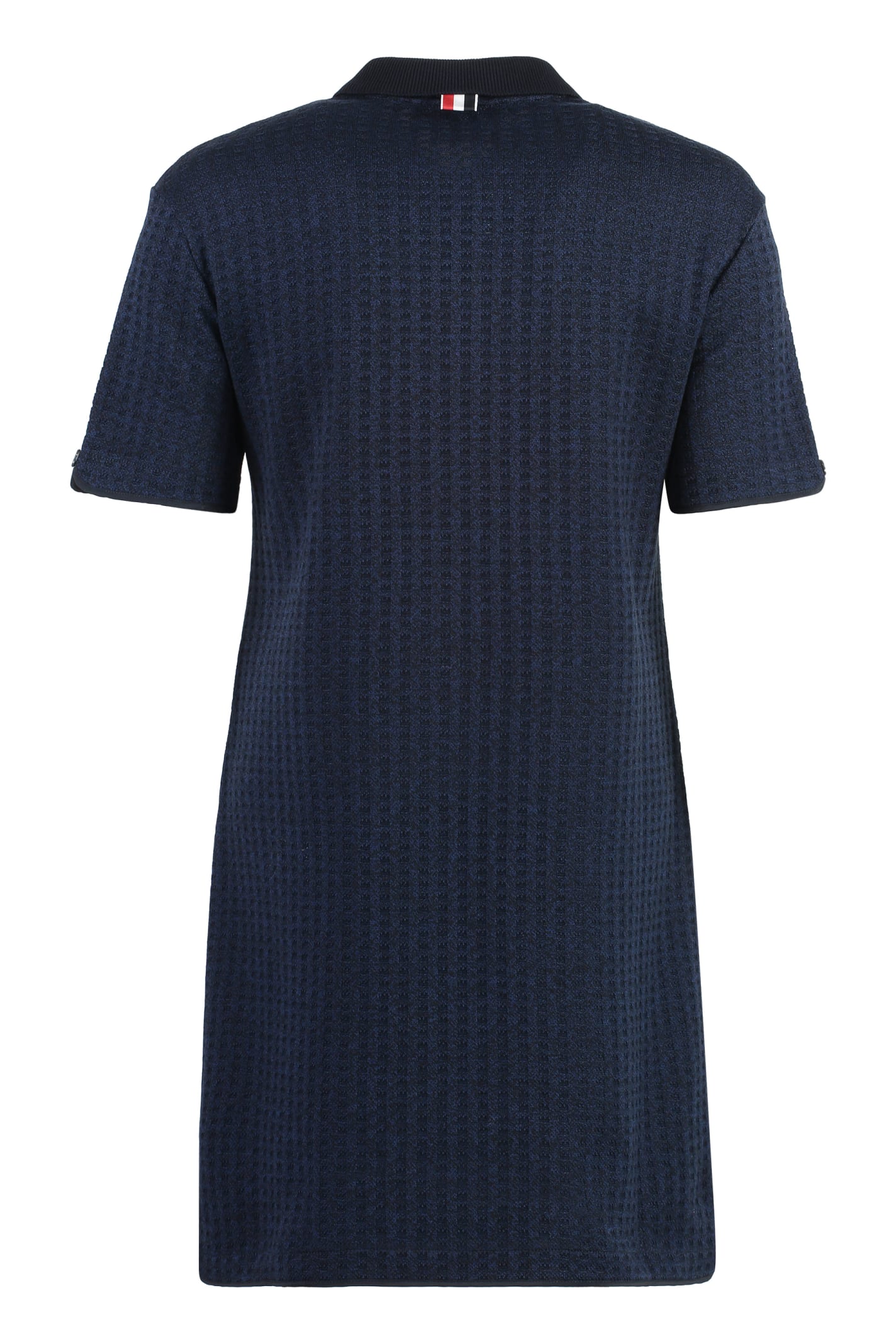 Shop Thom Browne Cotton Mini Dress In Blue
