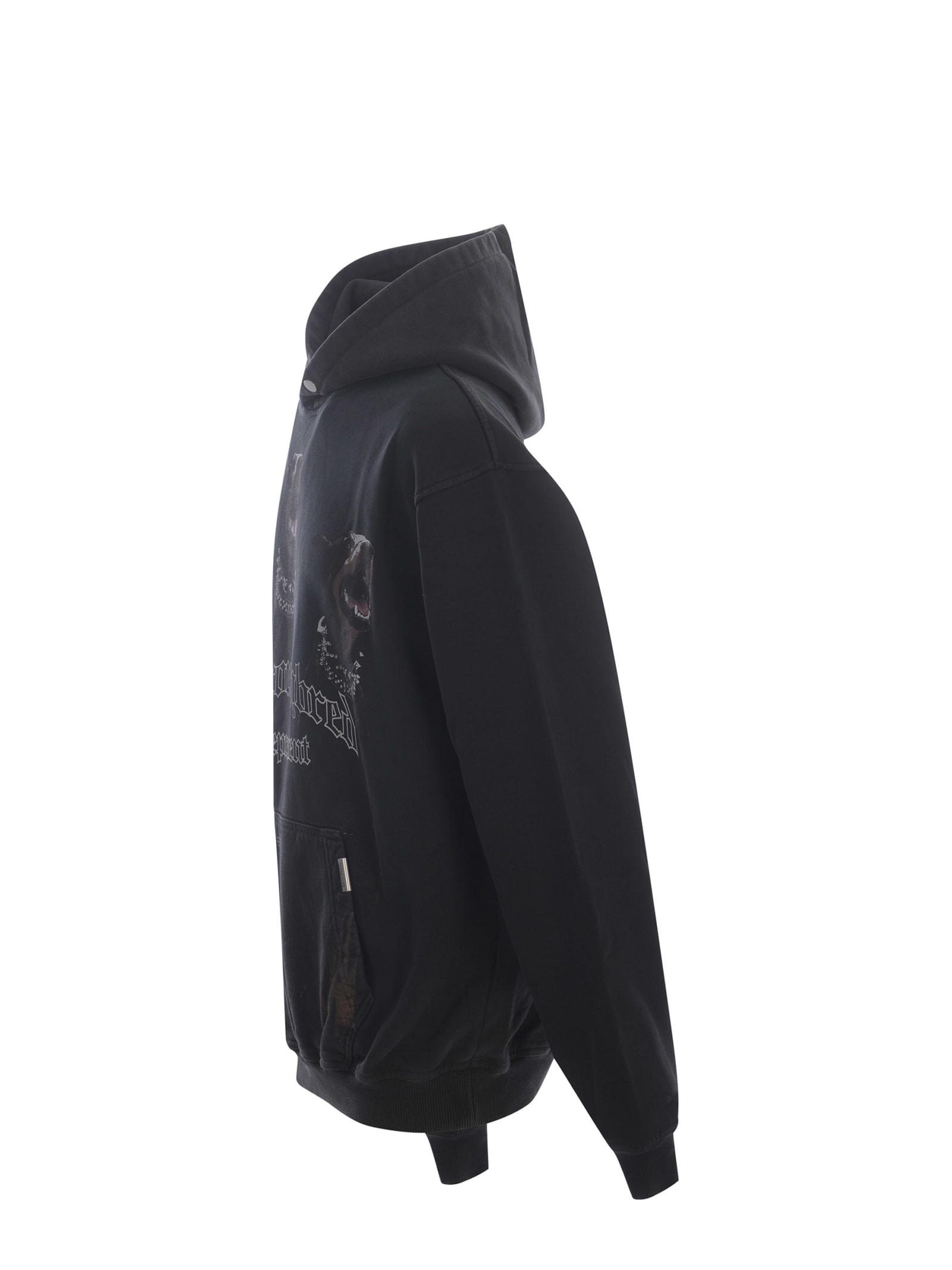 Shop Represent Hooded Sweatshirt  Thoroughbred Made Of Cotton In Nero