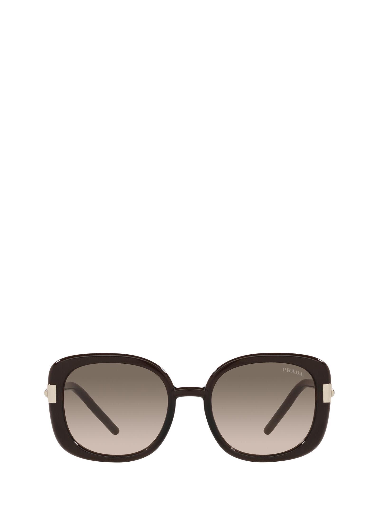 Prada Eyewear Prada Pr 04ws Dark Brown Crystal Sunglasses