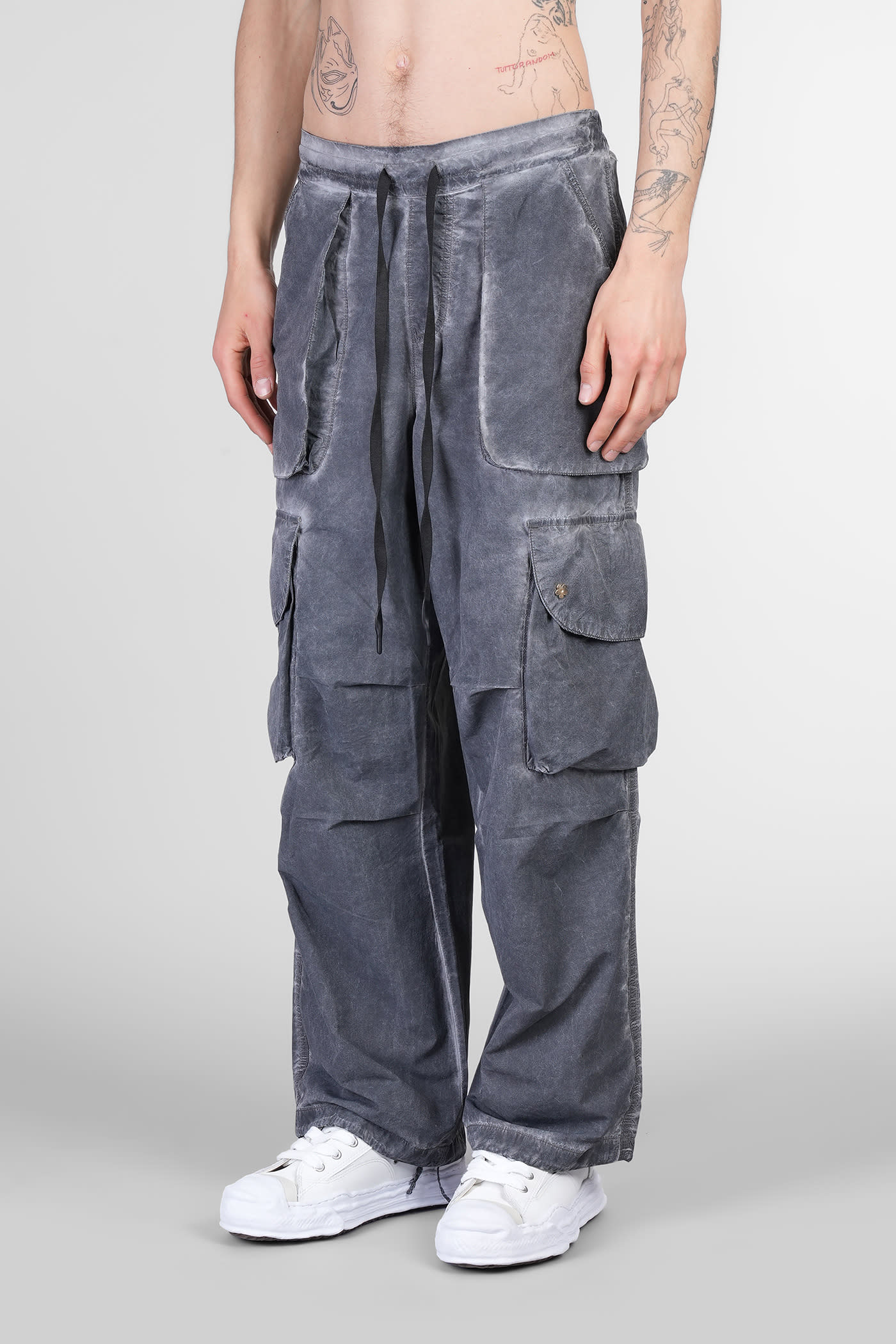 A Paper Kid Pants In Black Polyamide