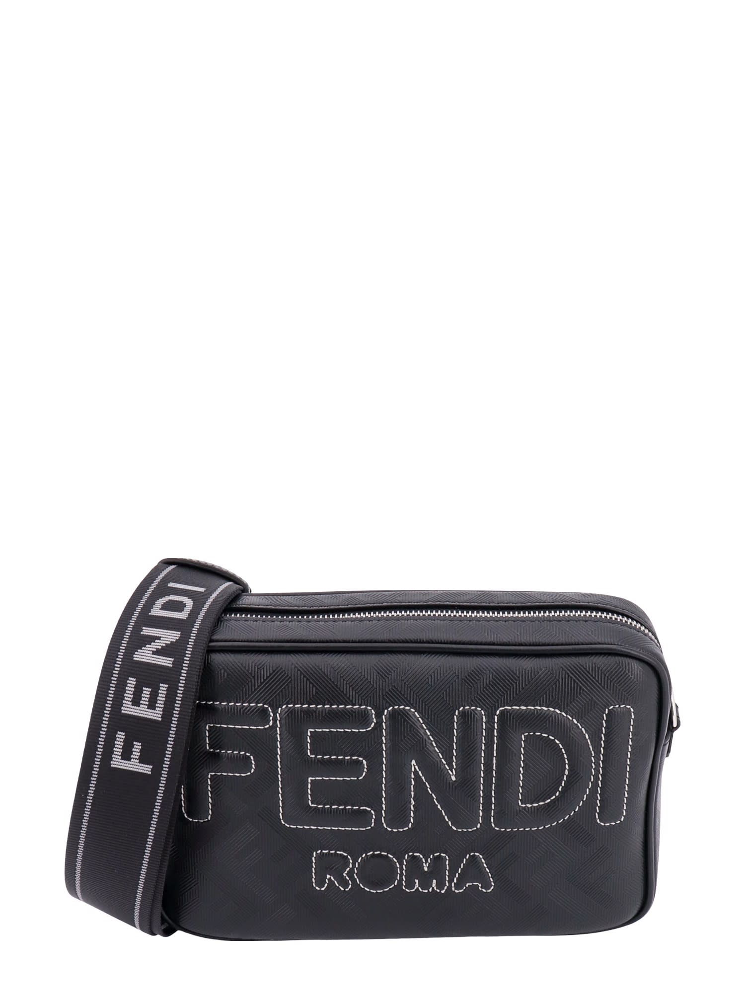 Shop Fendi Shadow Shoulder Bag In Nero