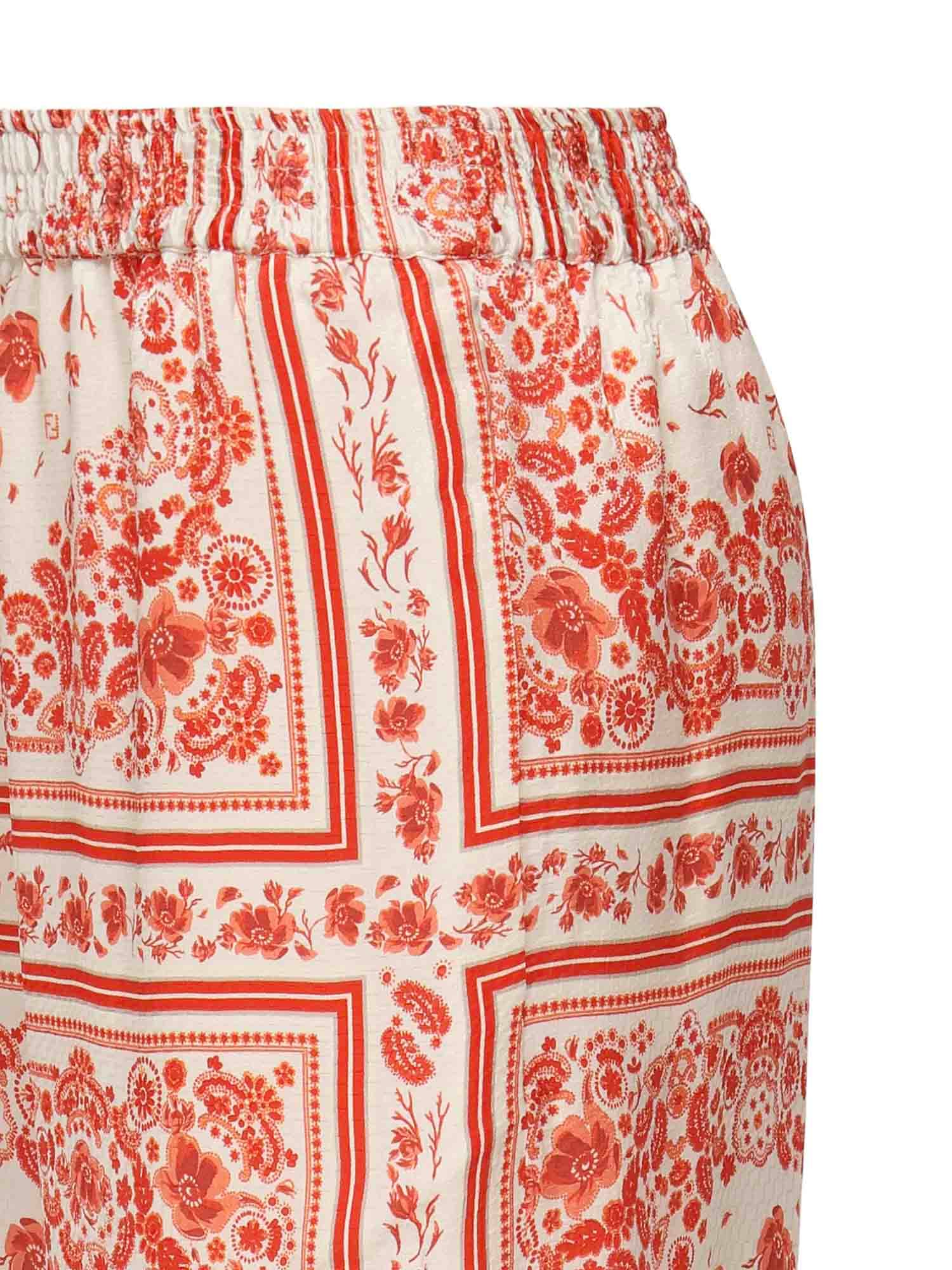 Fendi Bandana-print Trousers In Red