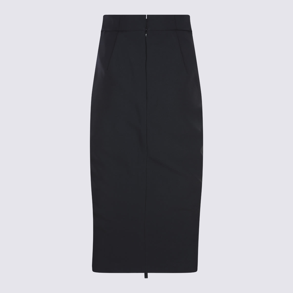 Elisabetta Franchi Lightweight Crepe Skirt With Black Zip In Black