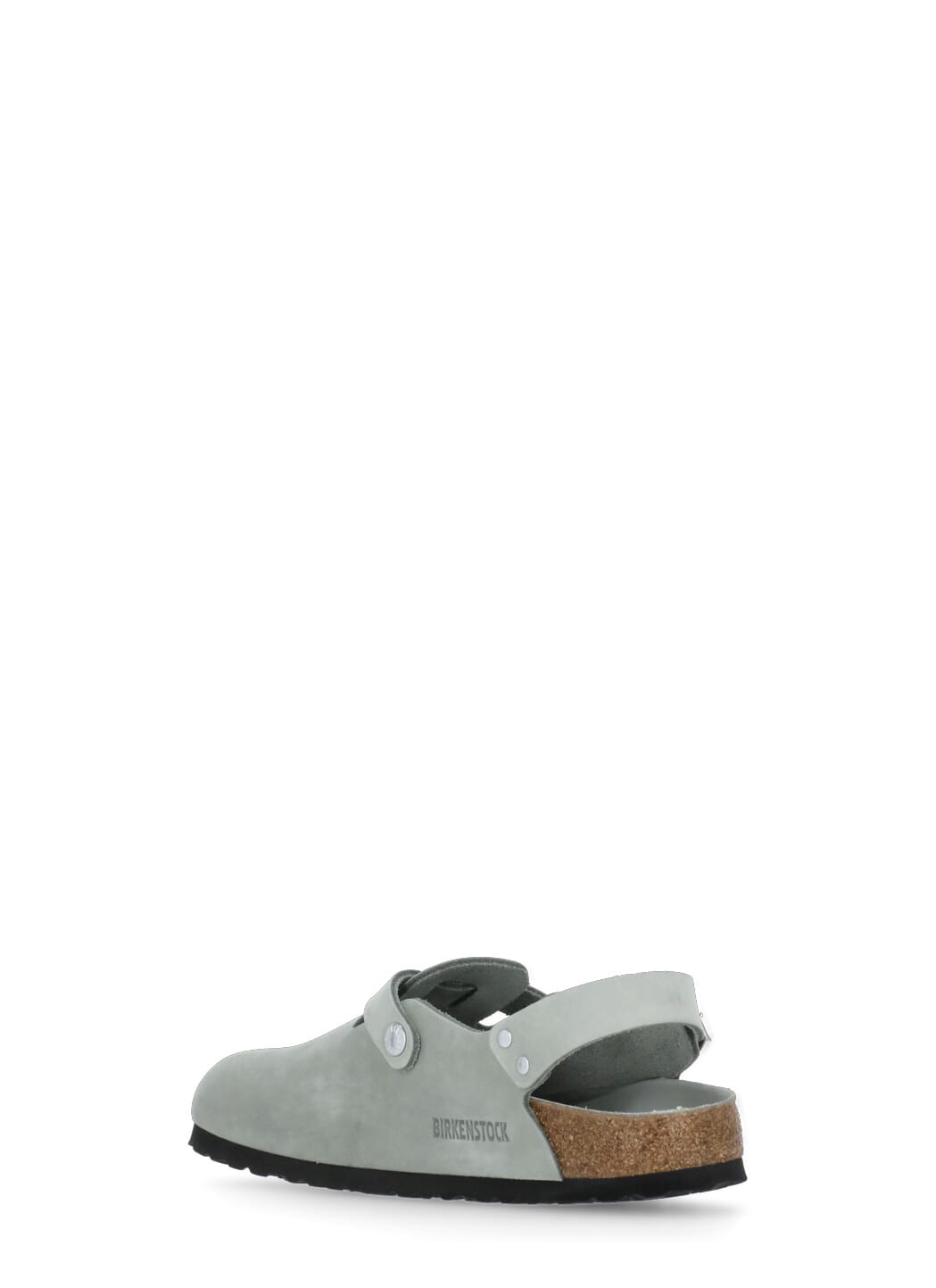 Birkenstock Tokyo Slipper With Cork Sole And Open Back In Green