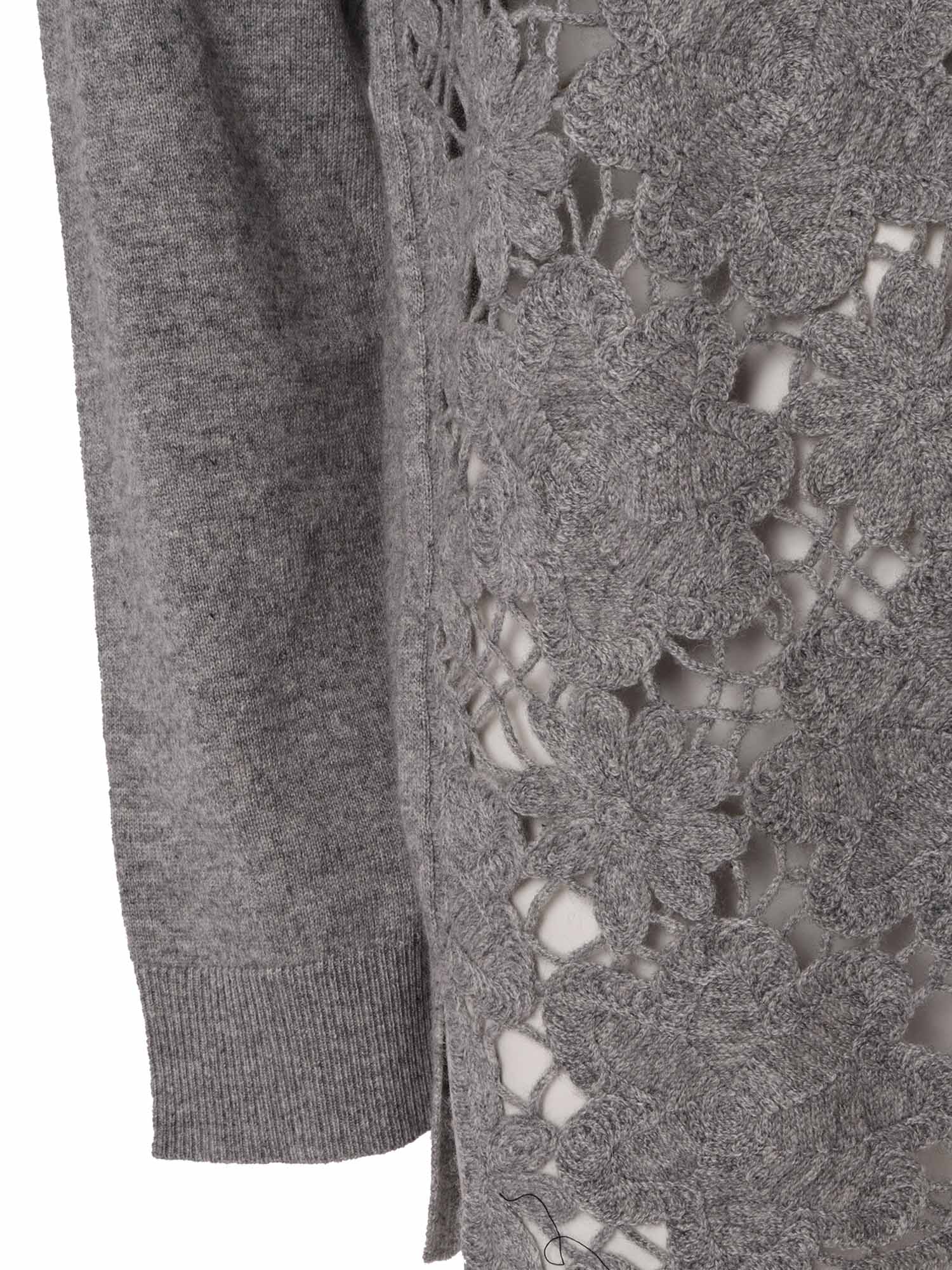 Kangra Cashmere Cornely Cardigan With Side Vents In Gray