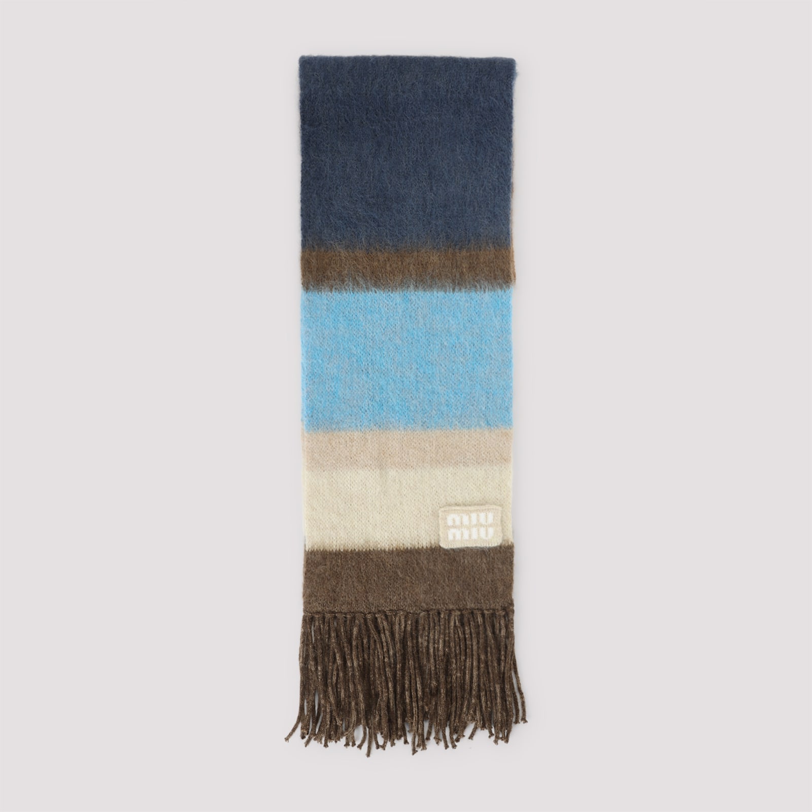 Miu Miu Wool Scarf With Fringes Accessories