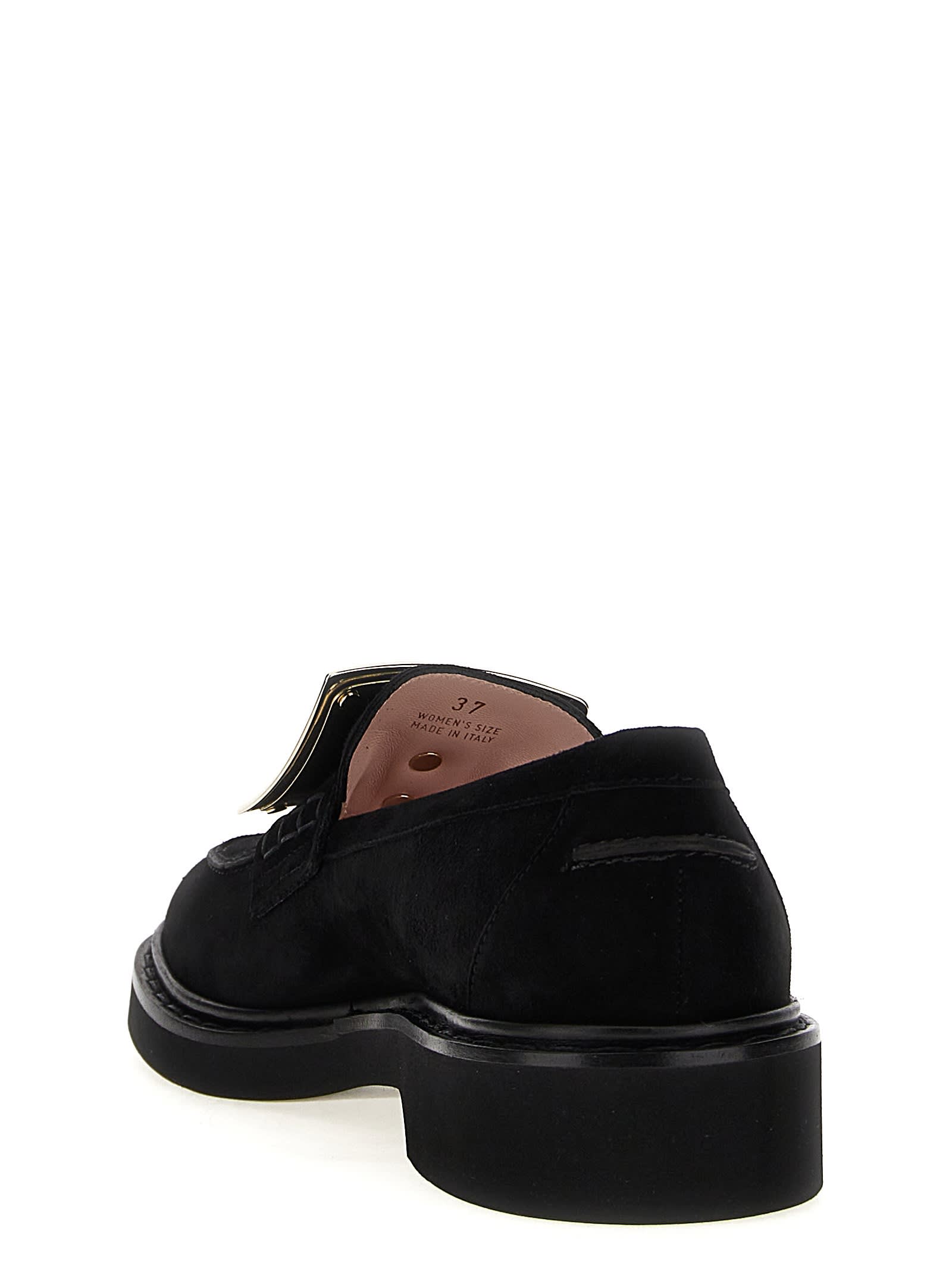 Shop Roger Vivier Viv Rangers Loafers In Black