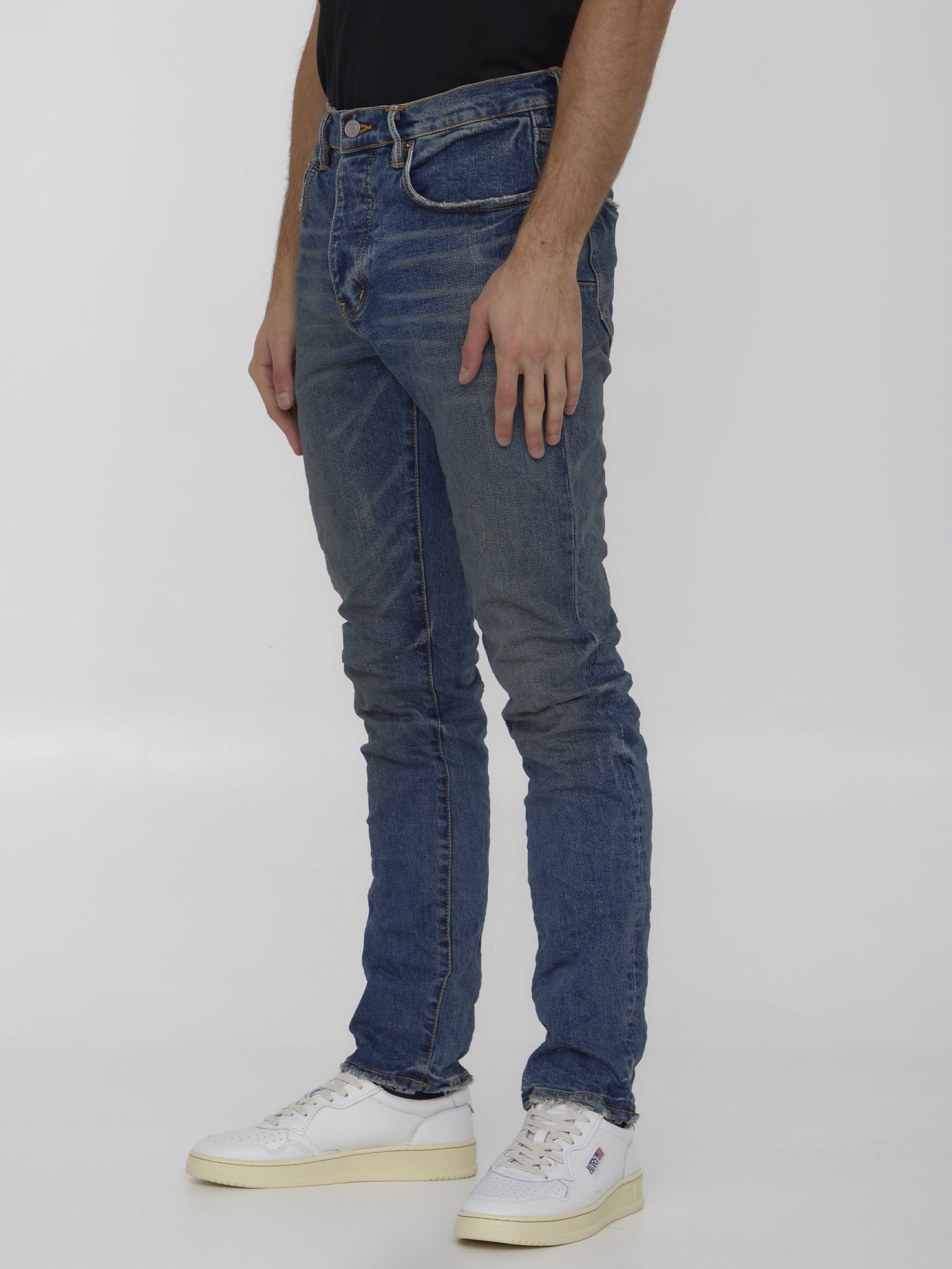 Shop Purple Brand Light-blue Denim Jeans In Light Blue