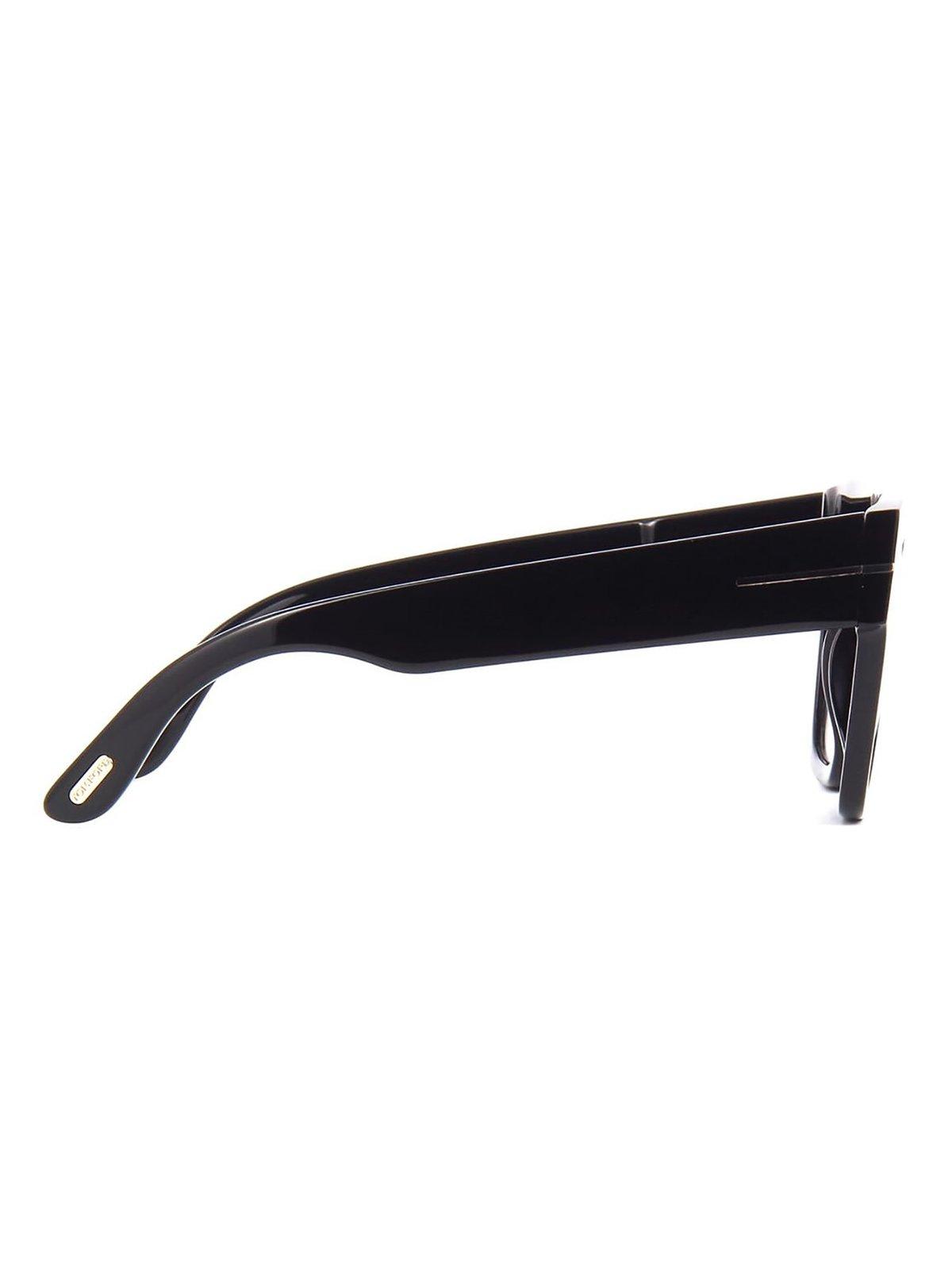 Tom Ford Eyewear Renee Square In 5201b - Nero Lucido / Fumo Grad