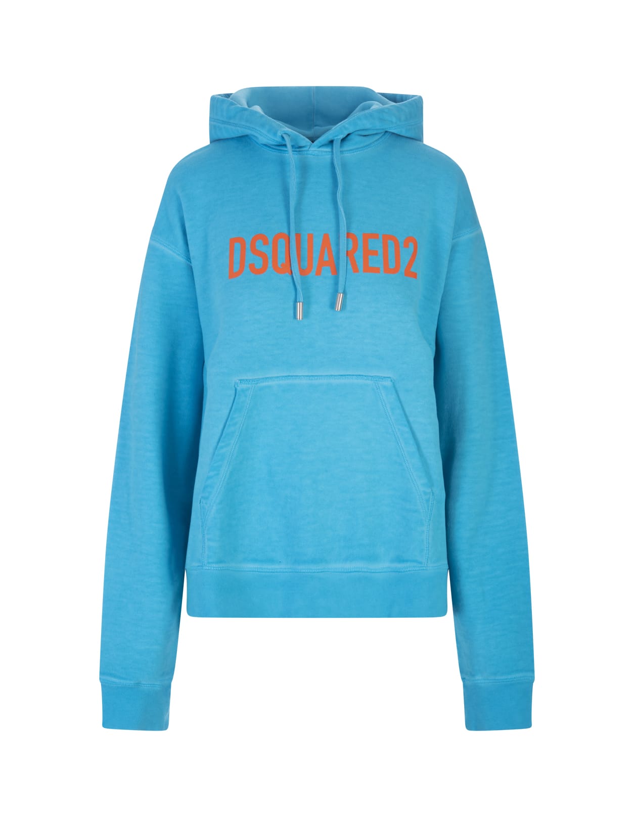 Dsquared2 Woman Light Blue Hoodie With Logo