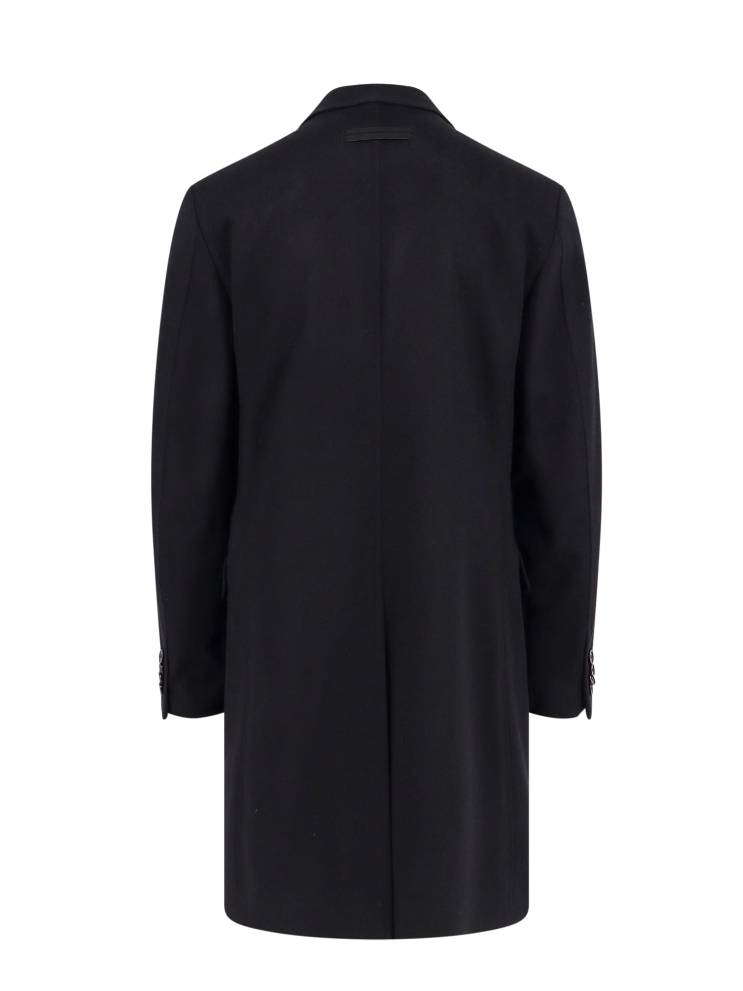 Shop Zegna Coat In Black