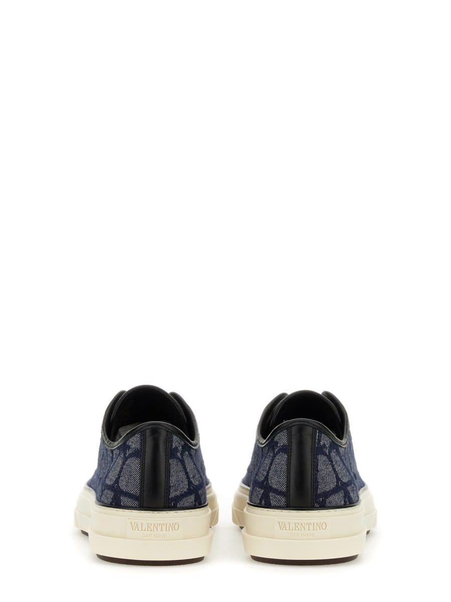 Shop Valentino Low-top Sneaker Totaloop In Denim