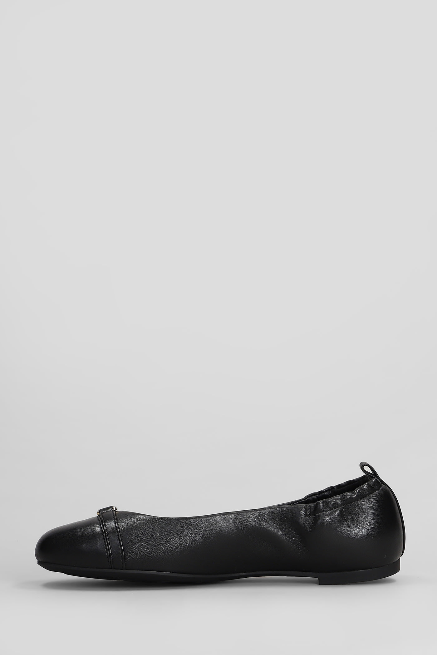 Michael Kors Mandy Flex Ballet Flats In Black Leather