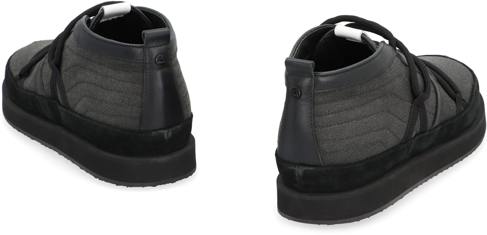 Volta Canvas Mid-top Sneakers In Grey