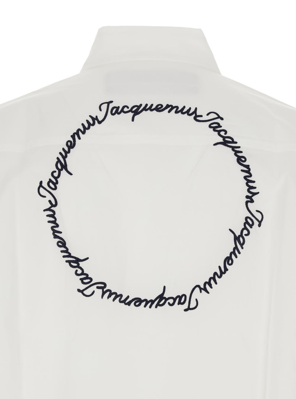 Jacquemus Henri White Shirt With Lettering Logo On The Back In Cotton Man In White
