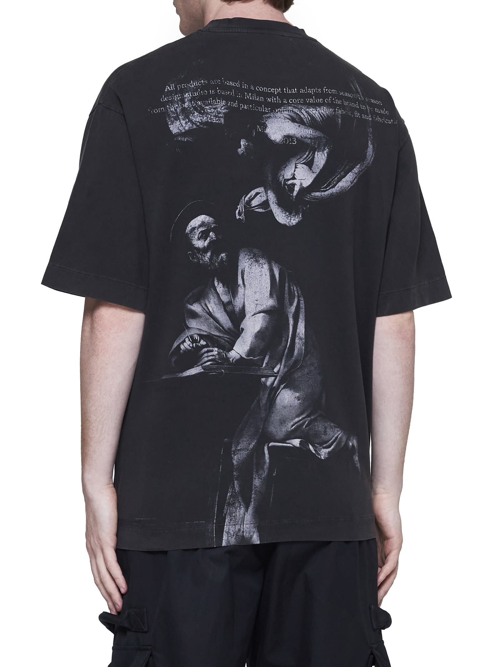 Shop Off-white T-shirt In Black Grey