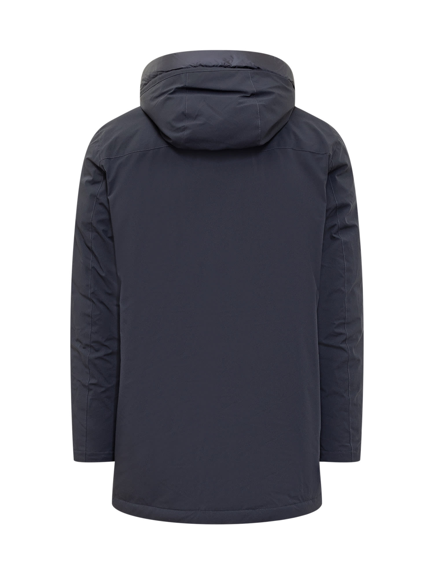 Shop Woolrich Mountain Parka In Melton Blue