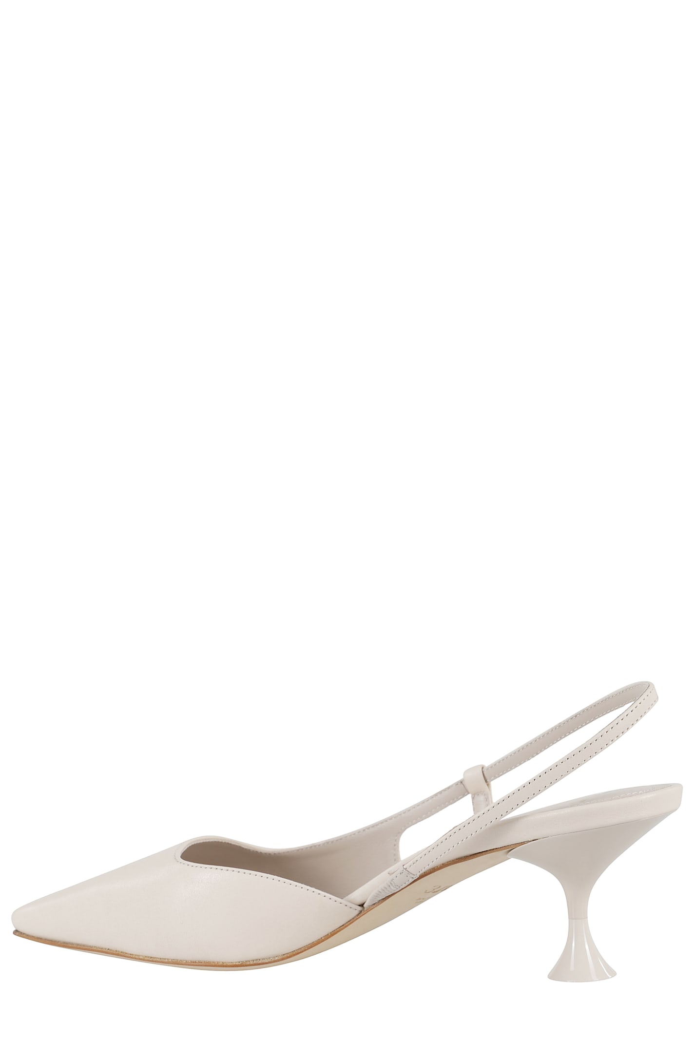 3juin Kira Calf Leather Slingback Pumps In Milk