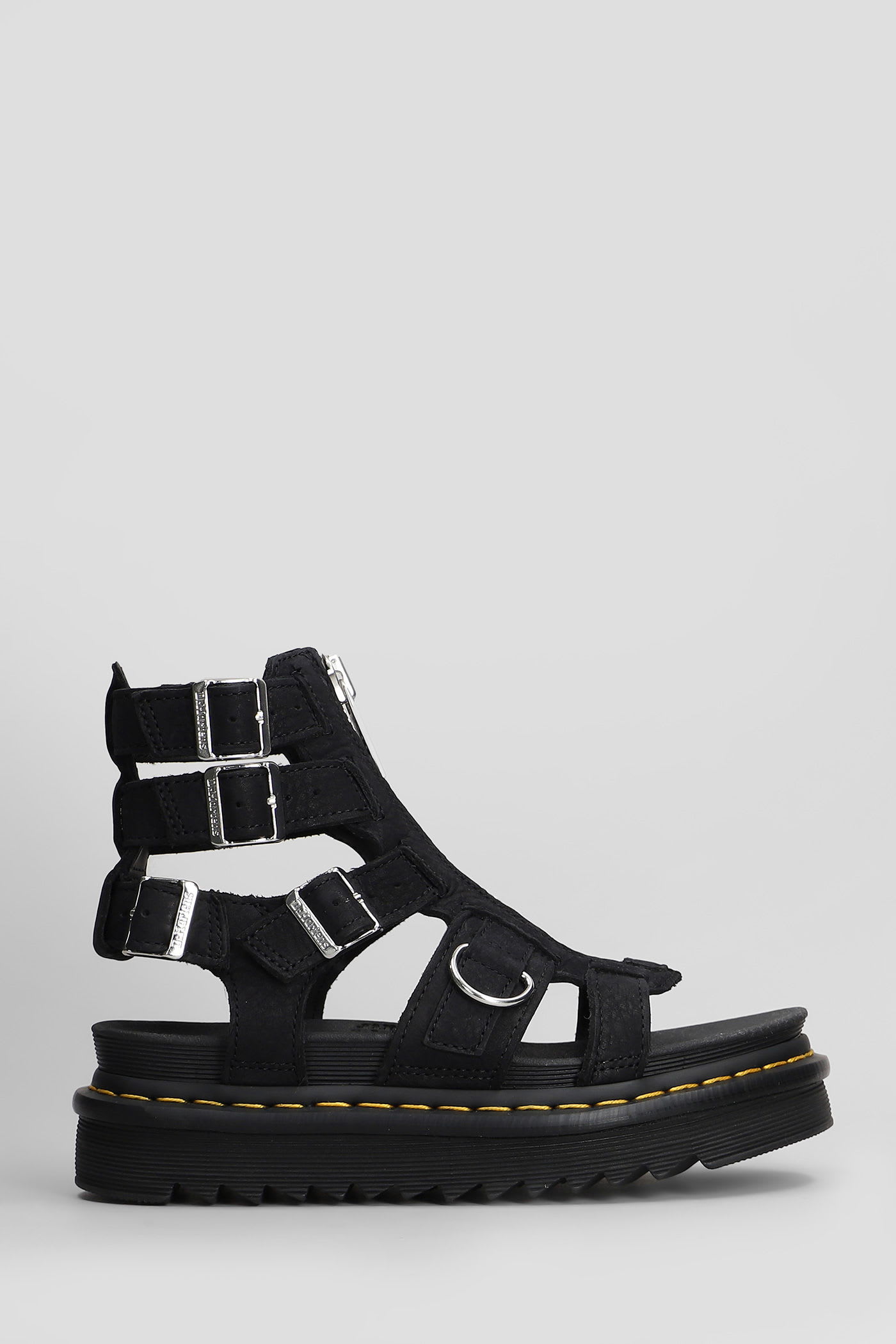 Olson Sandals In Black Nubuck
