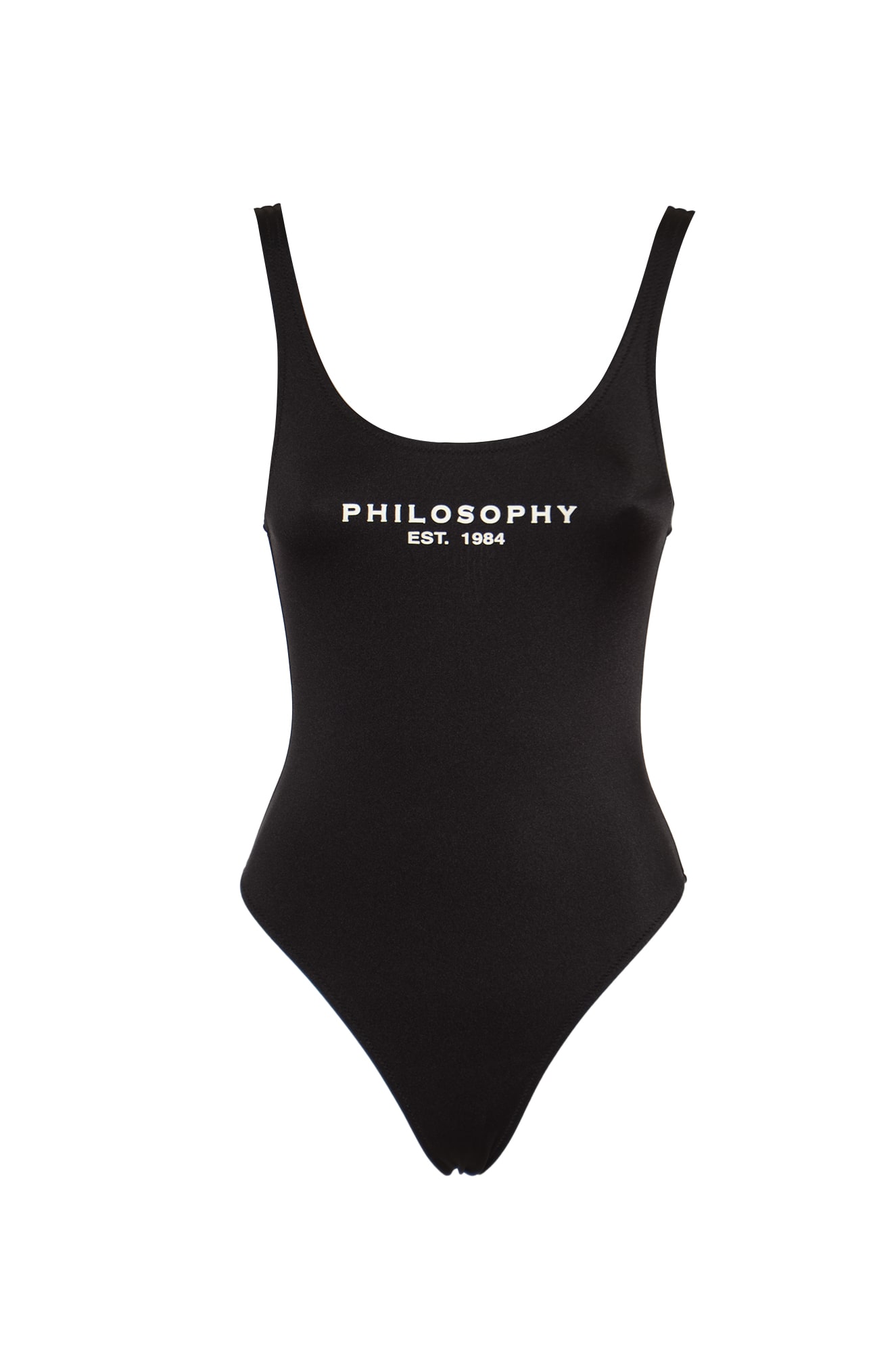 Shop Philosophy Di Lorenzo Serafini Logo Print Swimsuit In Black