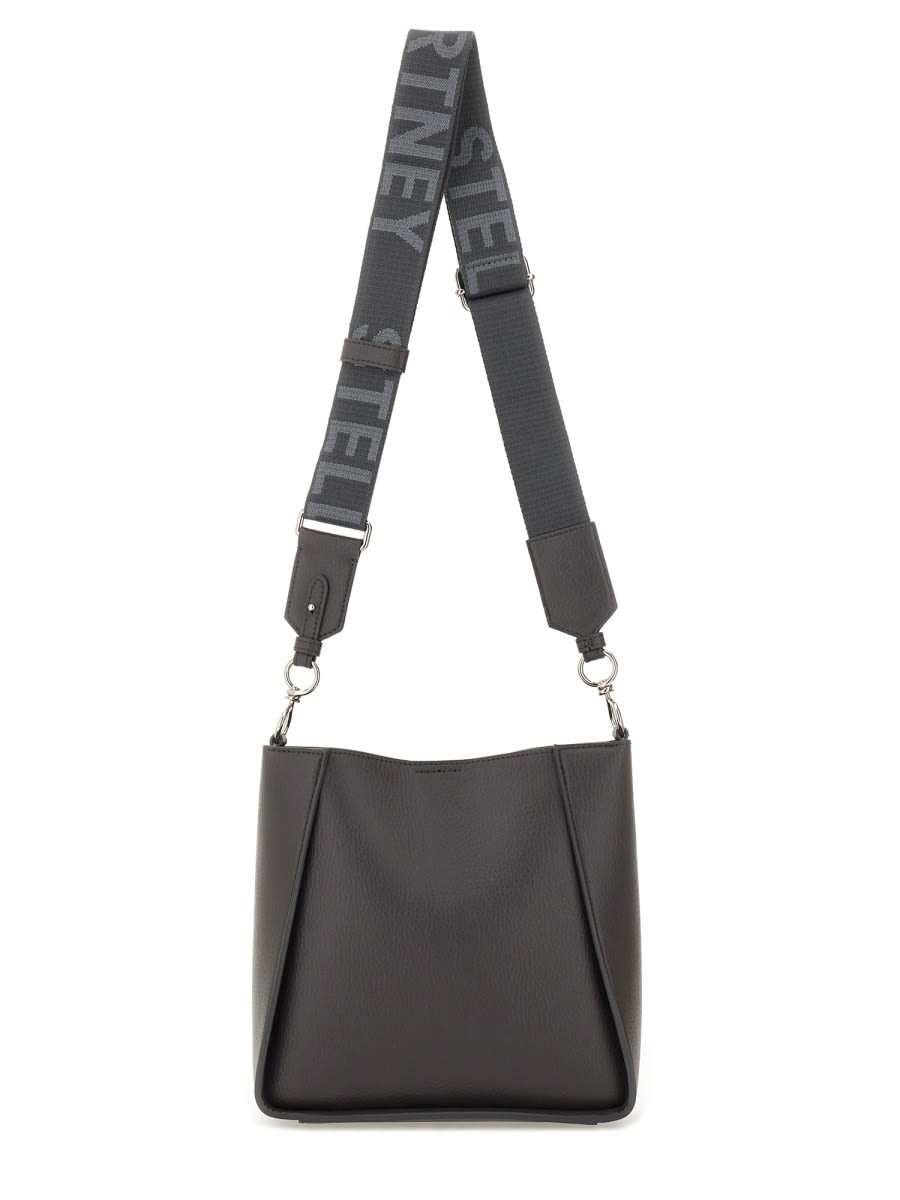 Stella Mccartney Shoulder Bag With Logo In Gray