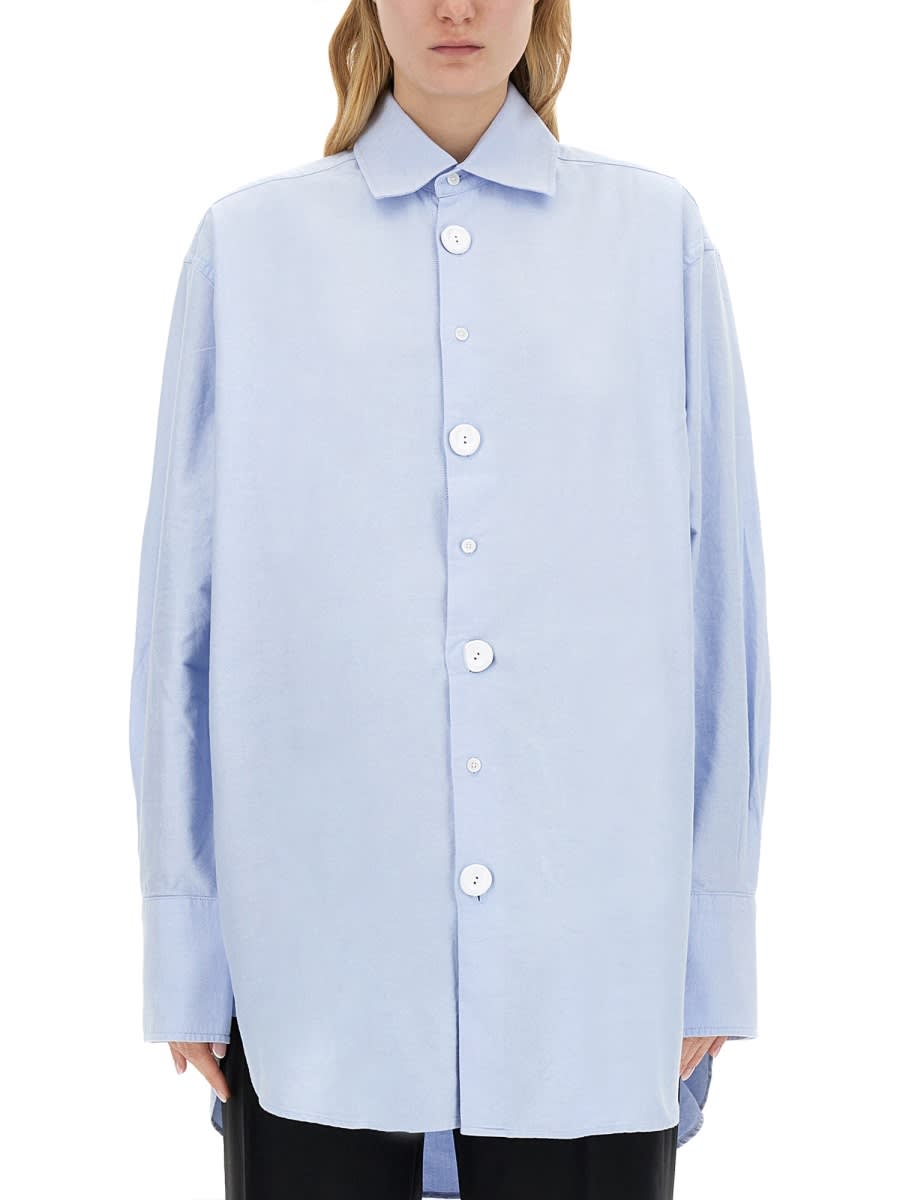 Shop Jw Anderson Oversize Shirt In Blue