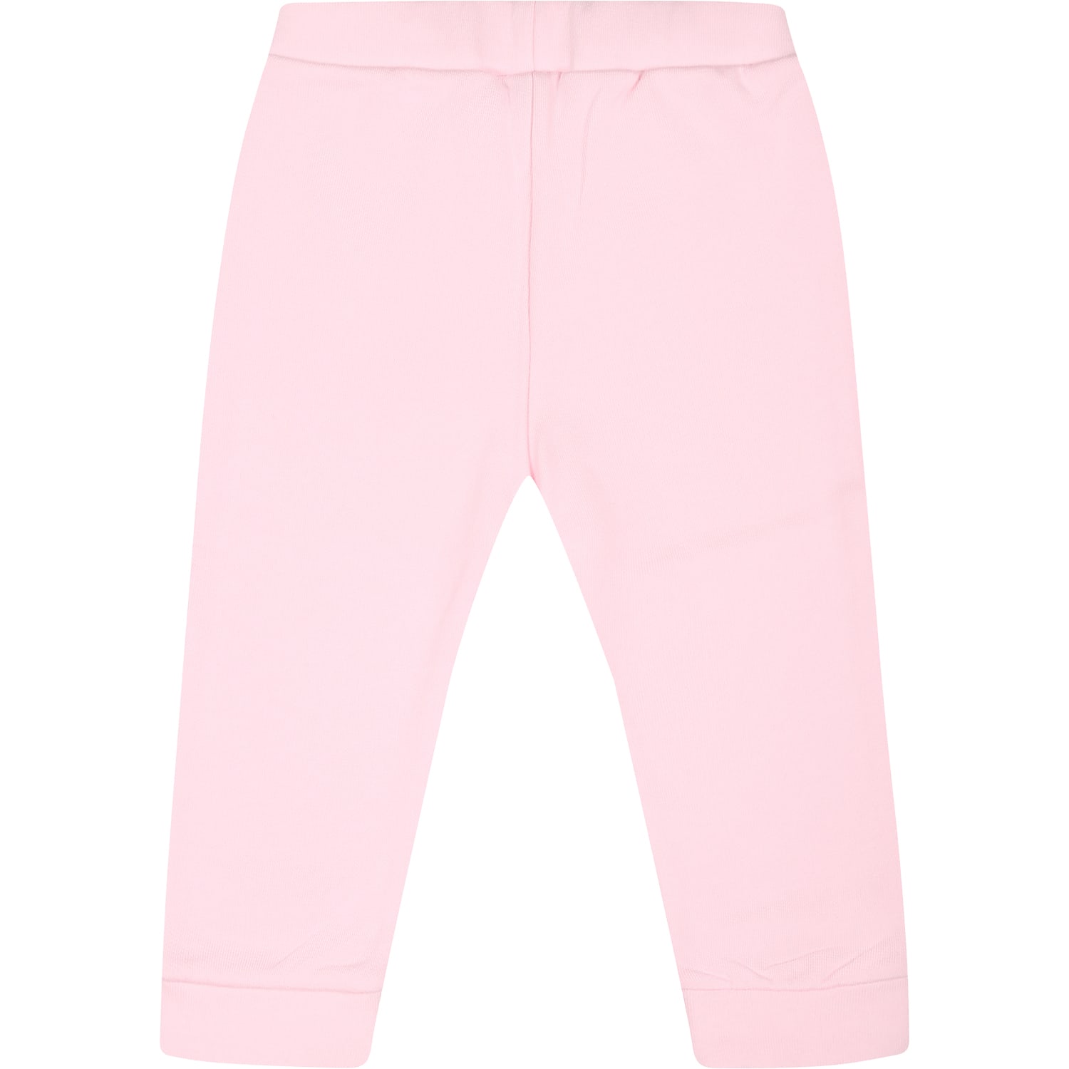 Shop Fendi Pink Trousers For Baby Girl With  Logo