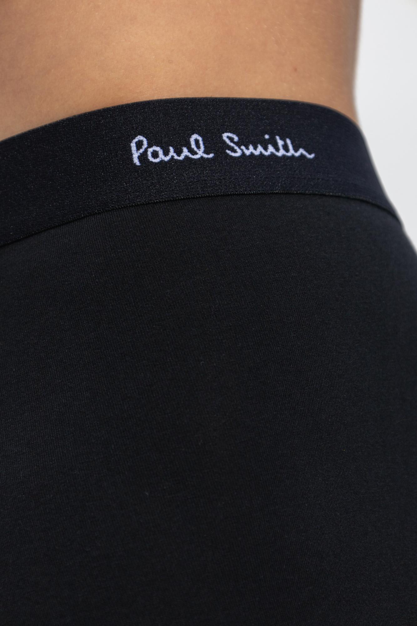 Shop Paul Smith Branded Boxers 3-pack In Black