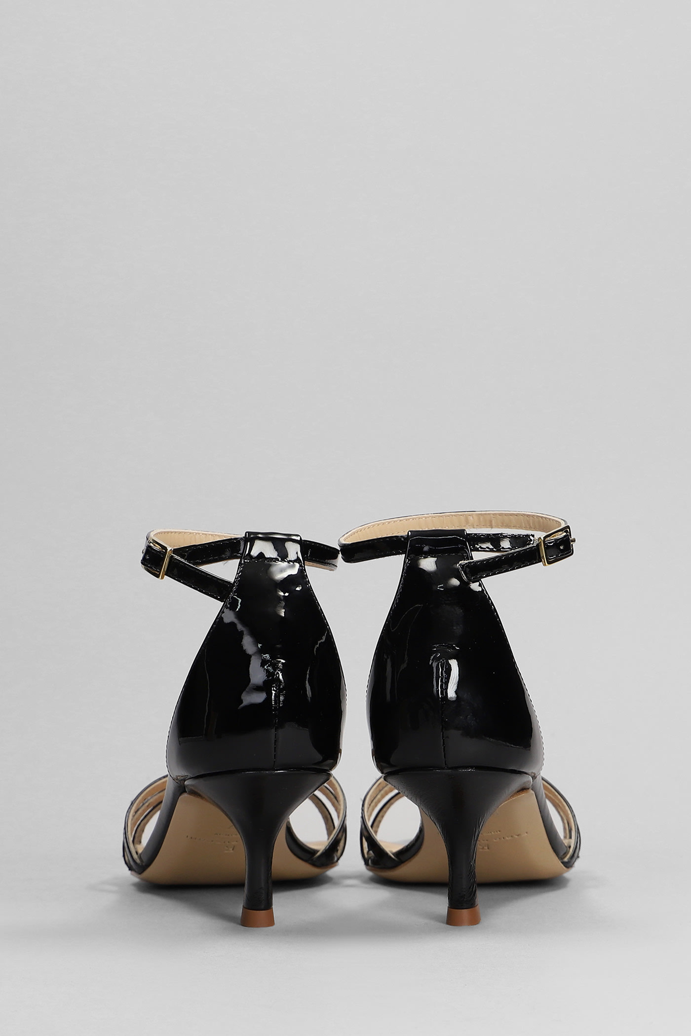 Shop Fabio Rusconi Sandals In Black Patent Leather