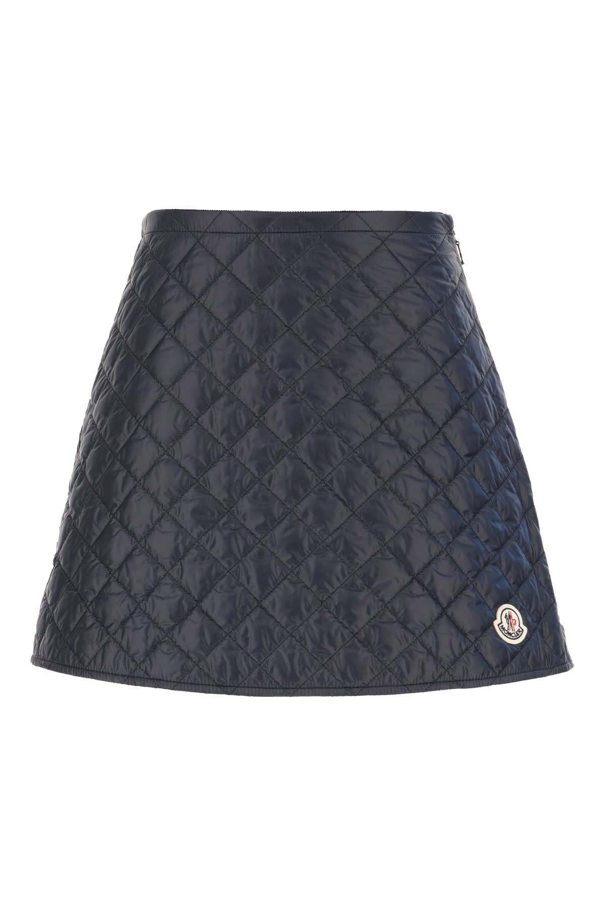 Moncler Midnight Blue Nylon Mini Skirt In Black