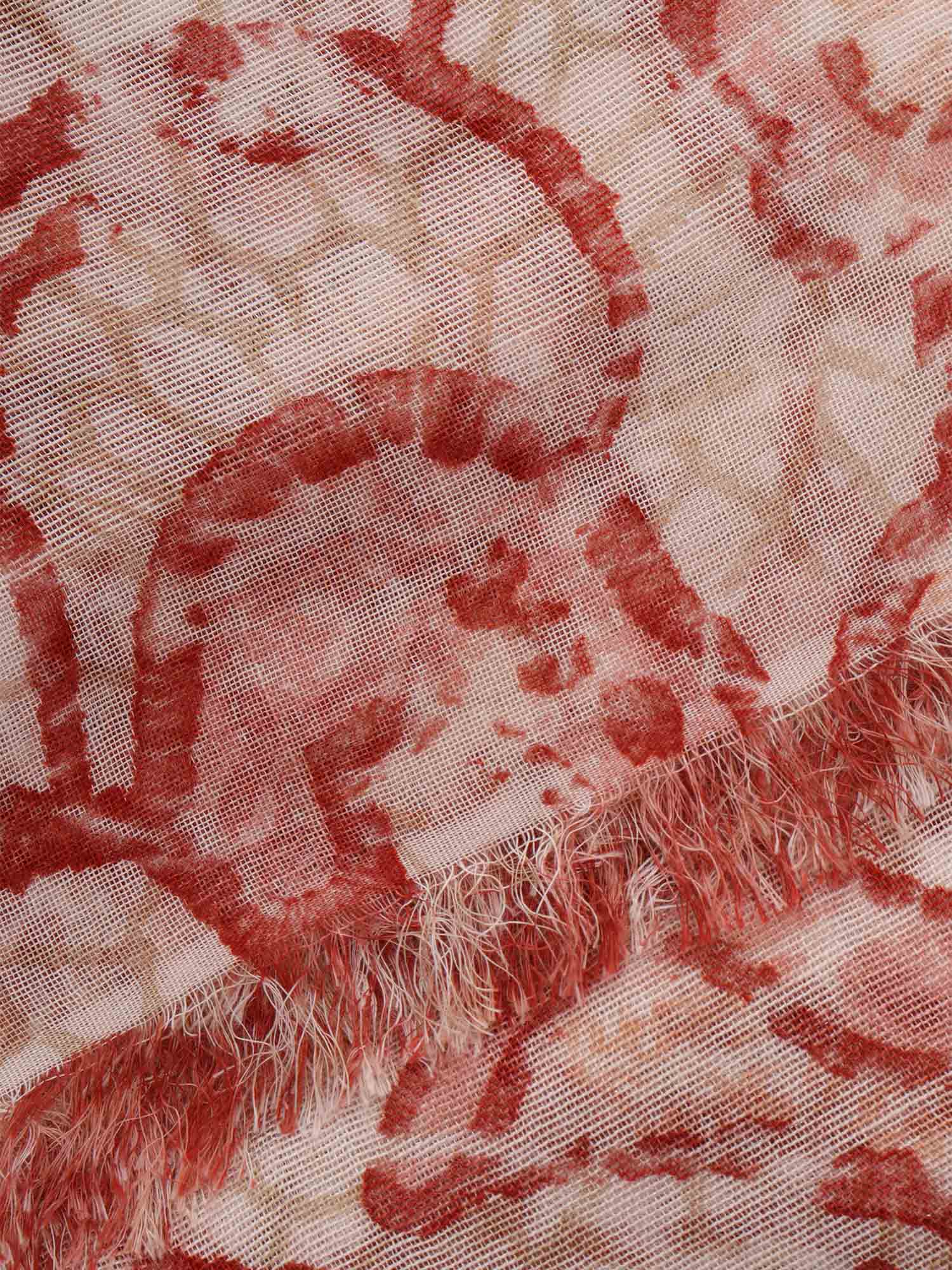 Shop Faliero Sarti Scarf With Red Pattern