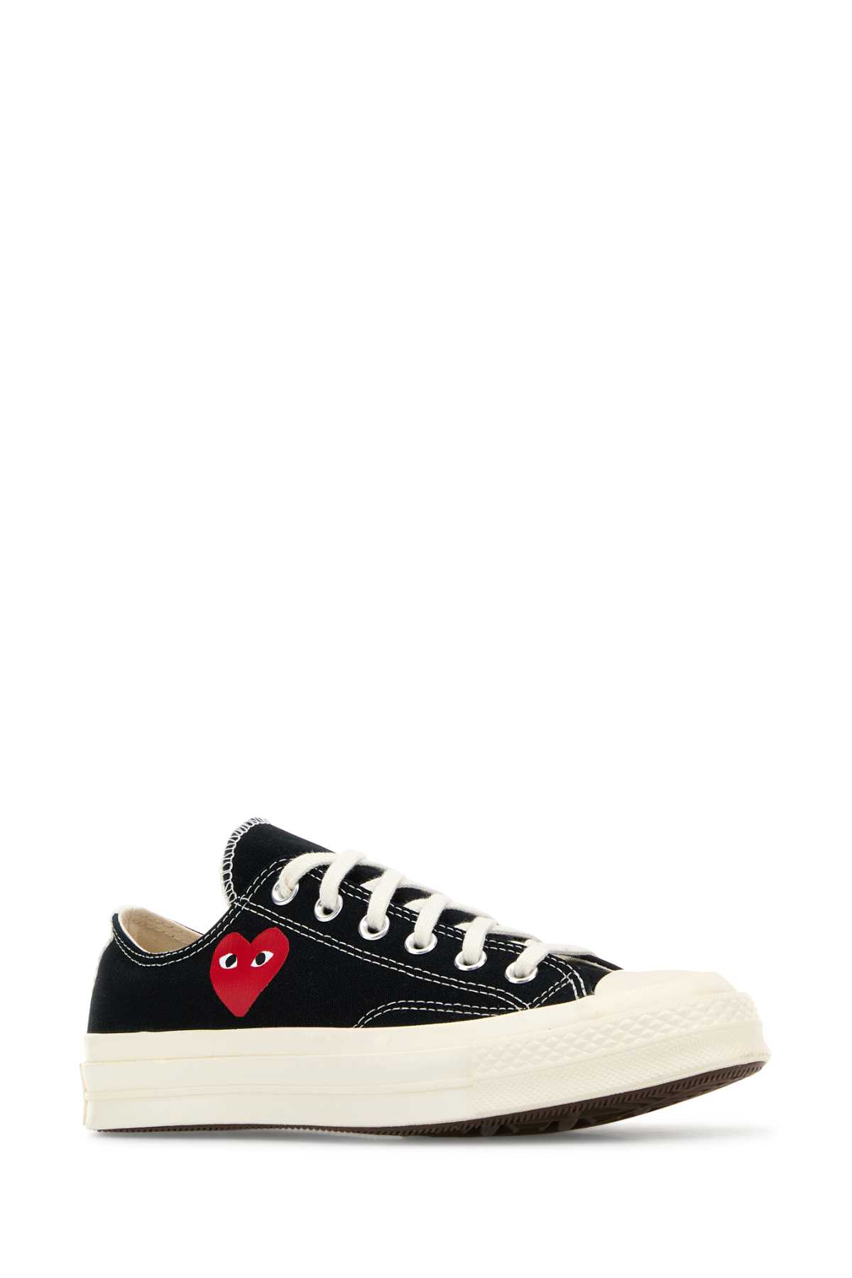Comme Des Garçons Play Comme Des Garcons Play Black Canvas Comme Des Garã§ons X Converse Sneakers In Black
