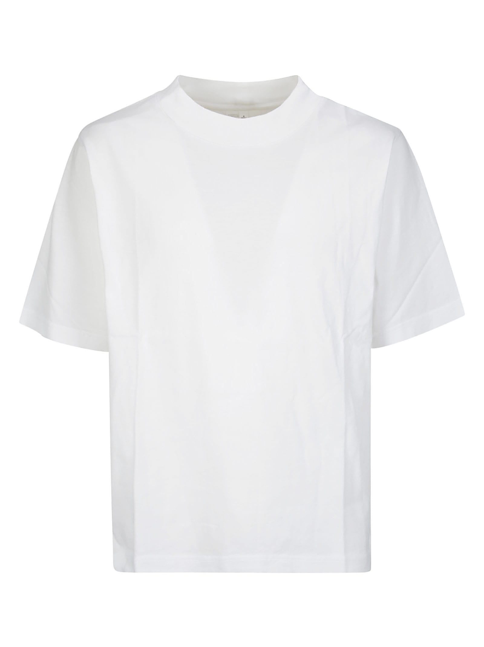 Crew-neck T-shirt In White Cotton