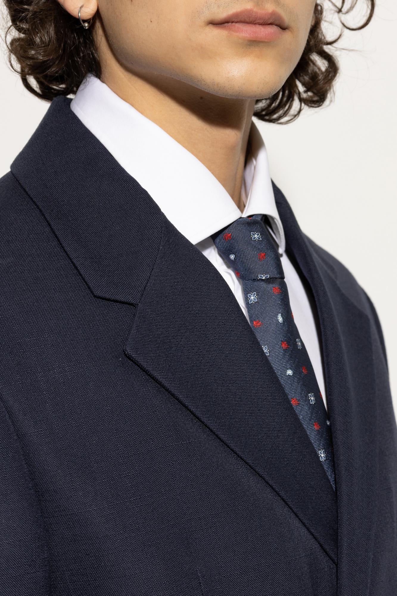 Etro Patterned Tie In Blue