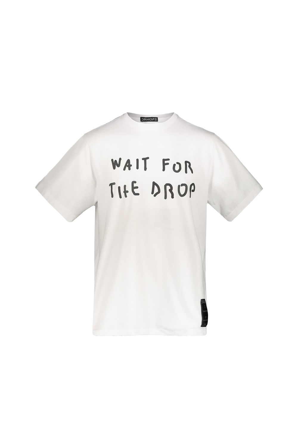 Drhope T-shirt With Wait For The Drop Black Print In White