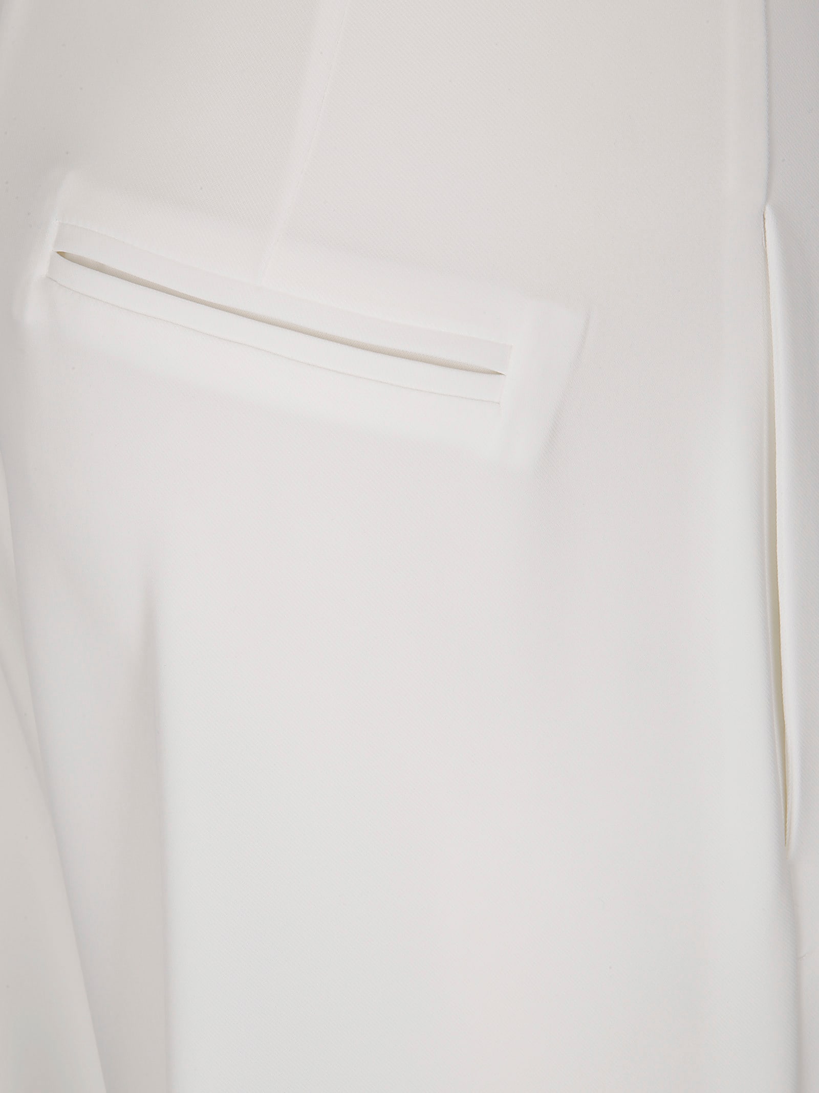 Stefano Mortari Pantalone Cady Con Elastico Vita In White
