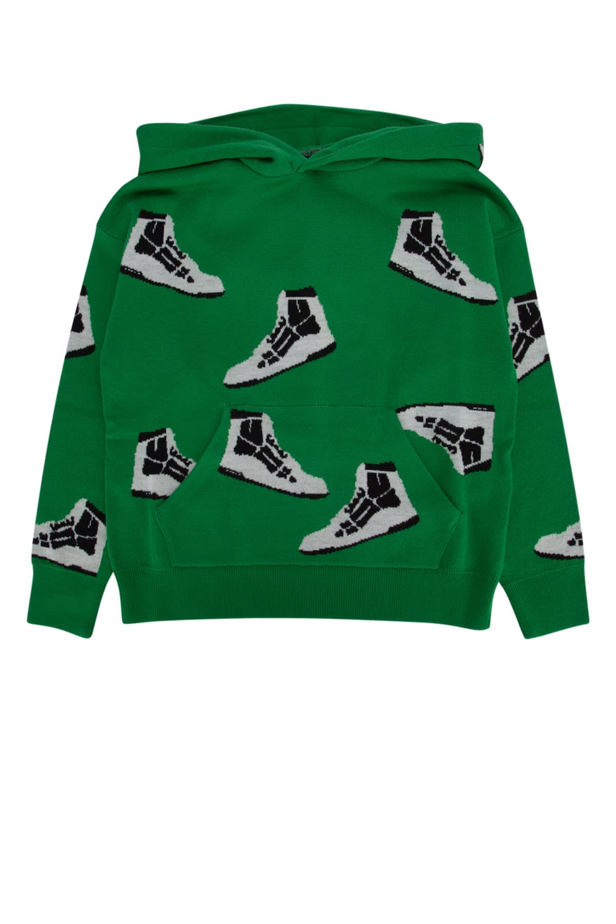 Amiri Long-sleeved Hooded Hoodie In Greenmerin