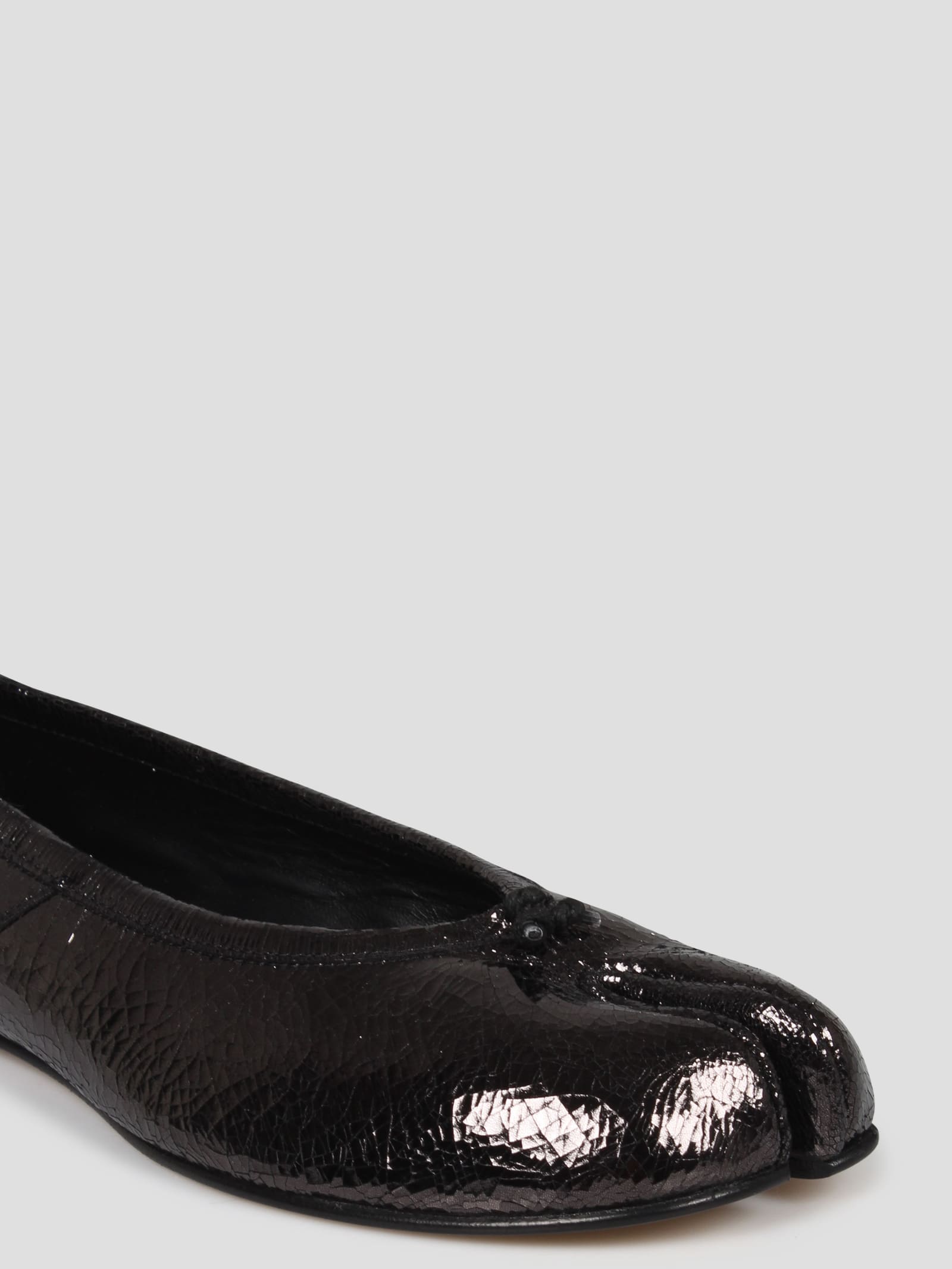 Shop Maison Margiela Tabi Broken Mirror Ballerinas In Black