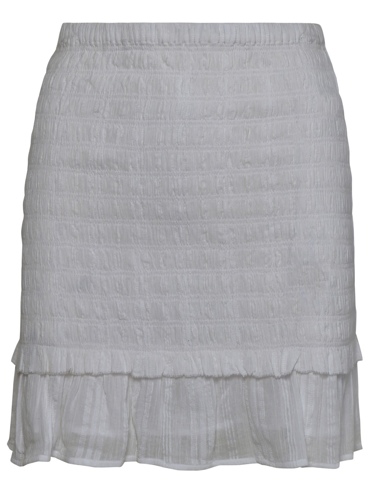 Shop Marant Etoile Dorela White Cotton Miniskirt