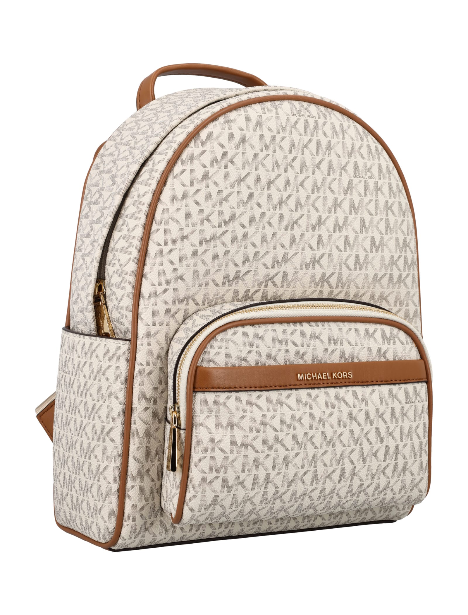 Shop Michael Kors Bex Md Backpack In Vaniglia-cuoio