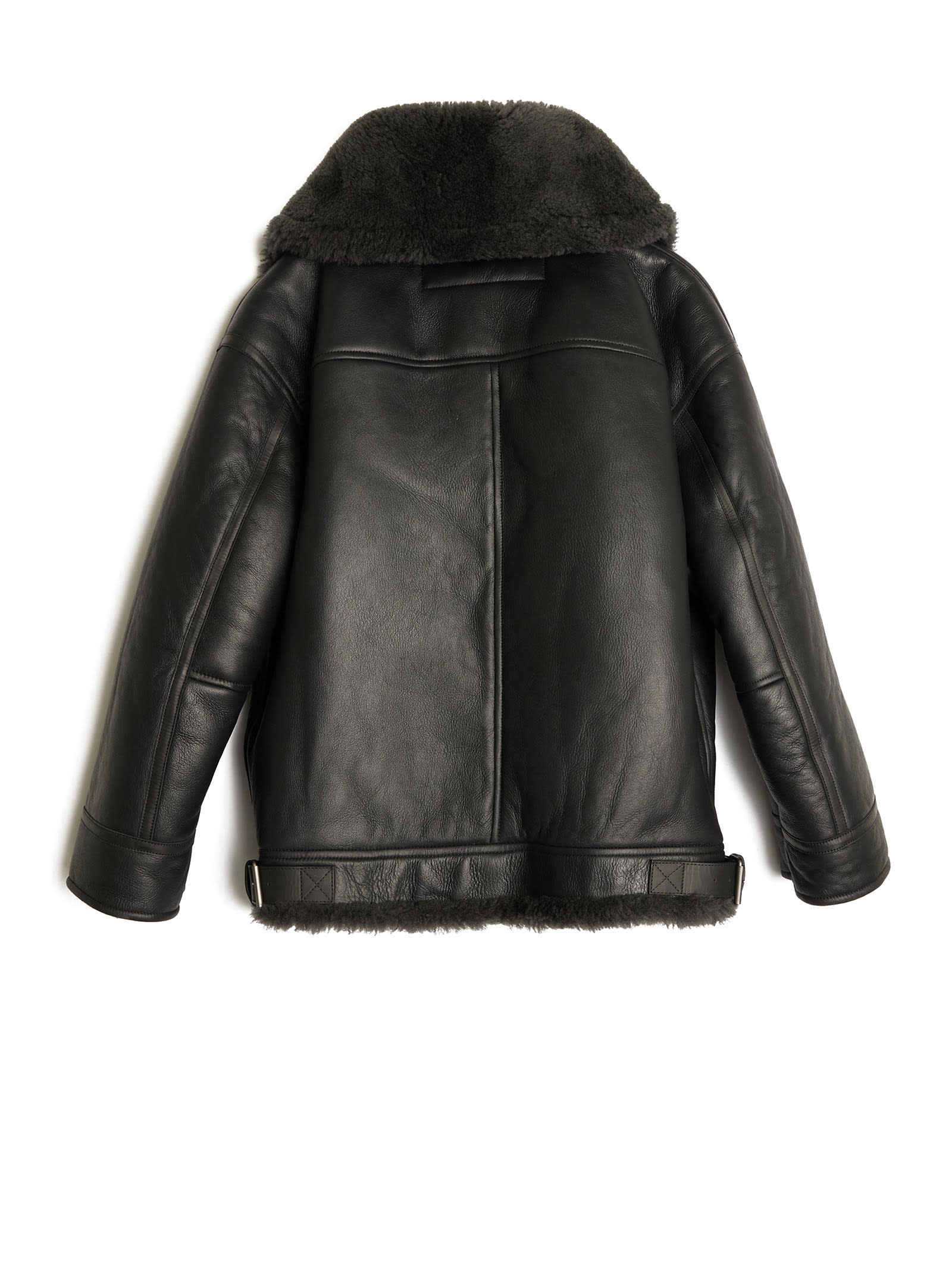 Shop Acne Studios Biker Jacket With Shawl Collar In Black Black
